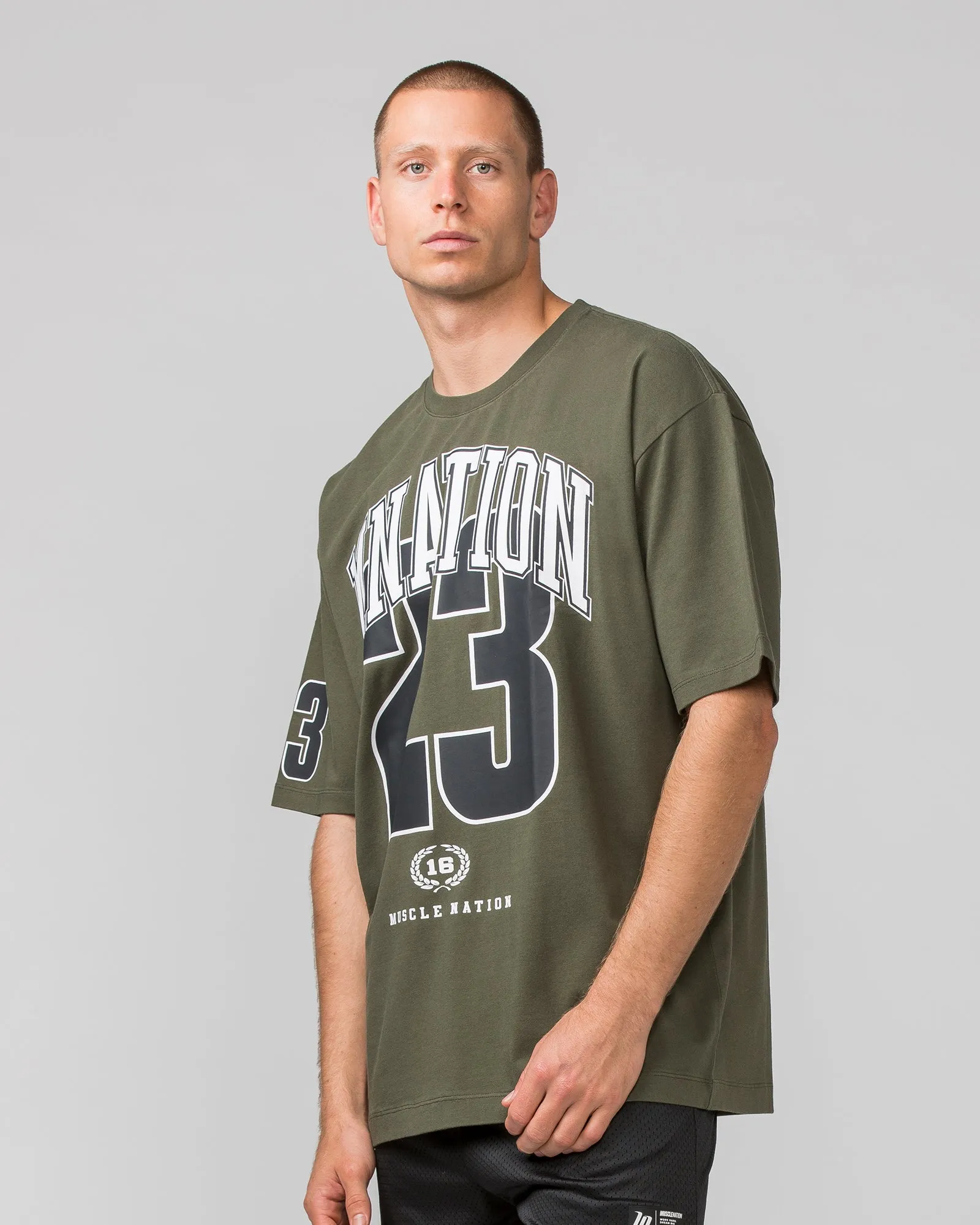 Fast Break Oversized Pump Cover - Dark Khaki sold by Muscle Nation product image thumbnail 2