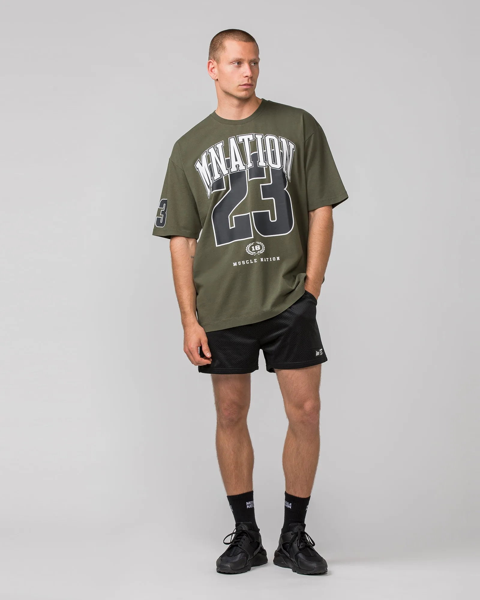 Fast Break Oversized Pump Cover - Dark Khaki sold by Muscle Nation product image thumbnail 5