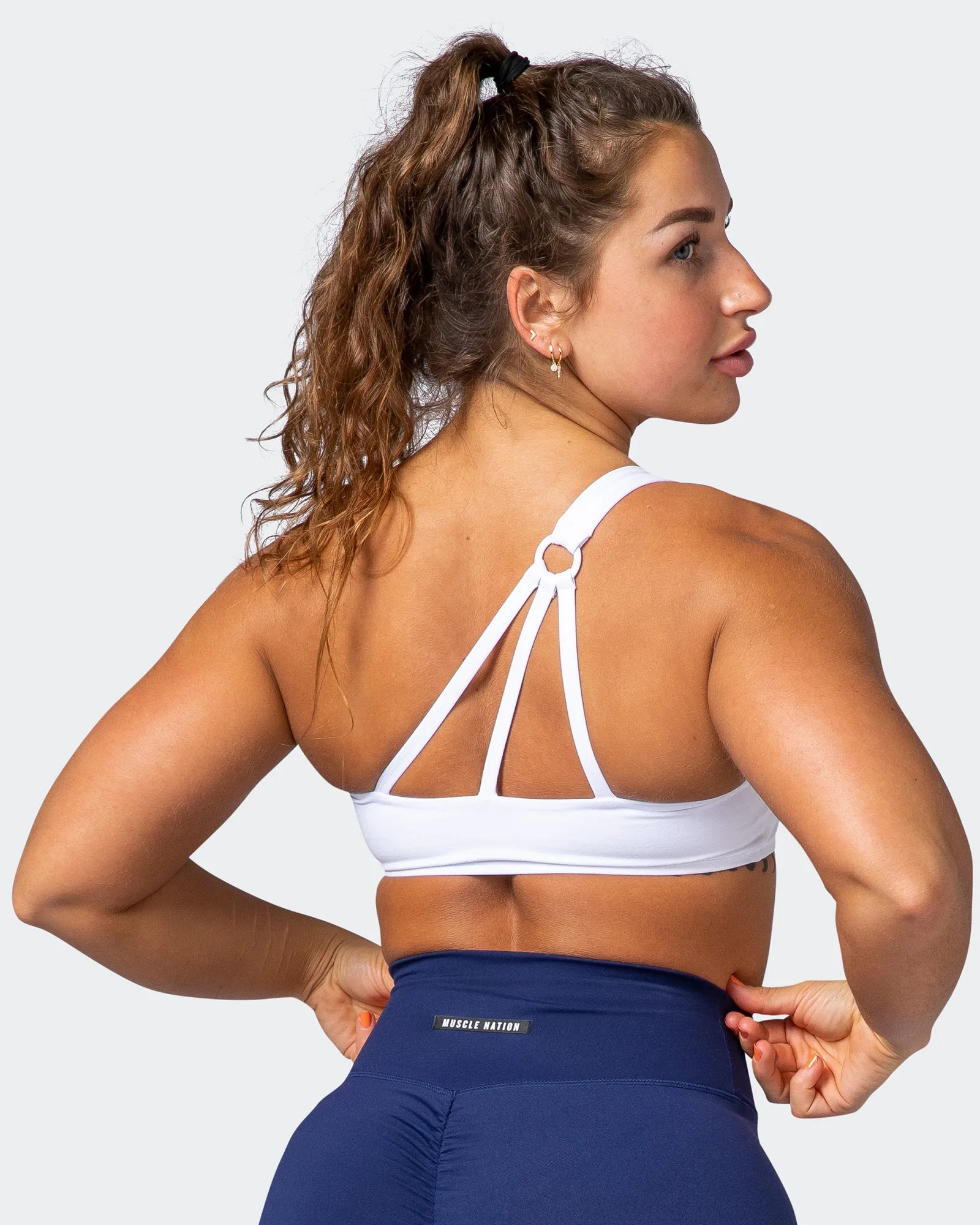 Level Up Bralette - White sold by Muscle Nation