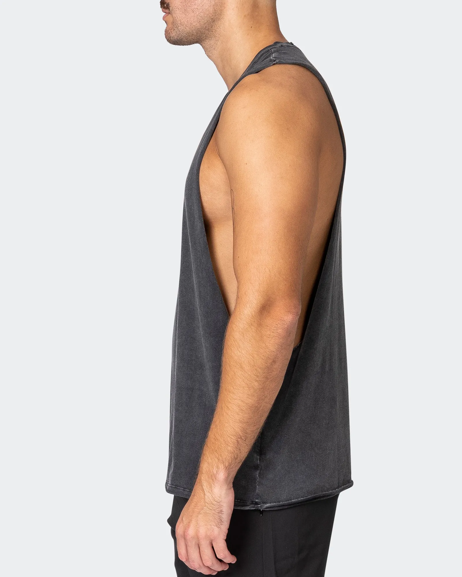 Ultra Drop Arm Vintage Tank - Washed Black sold by Muscle Nation product image thumbnail 5