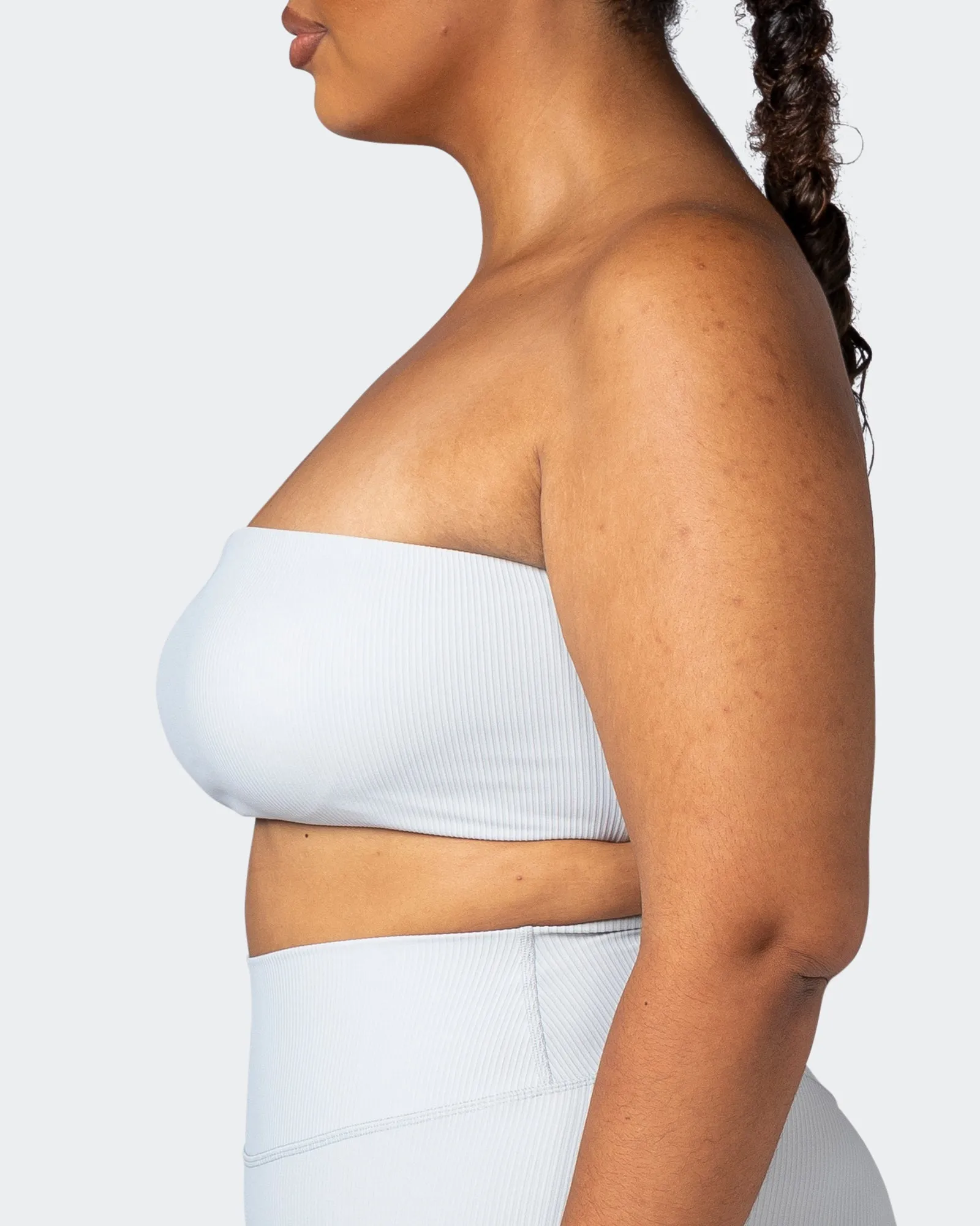 Ribbed Bandeau - Quiet Grey sold by Muscle Nation product image thumbnail 4