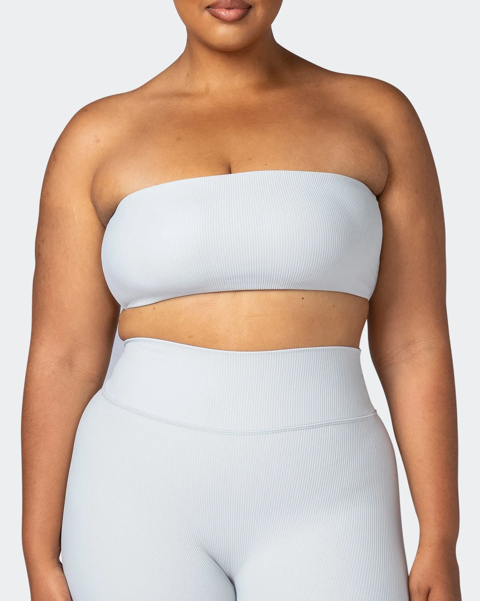 Ribbed Bandeau - Quiet Grey sold by Muscle Nation product image thumbnail 2