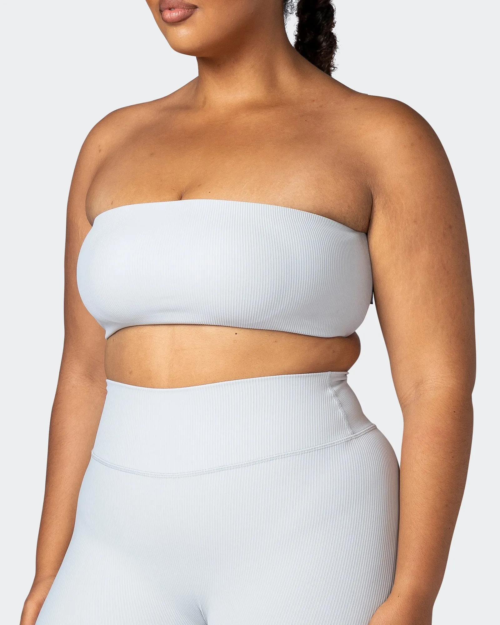 Ribbed Bandeau - Quiet Grey sold by Muscle Nation product image thumbnail 3