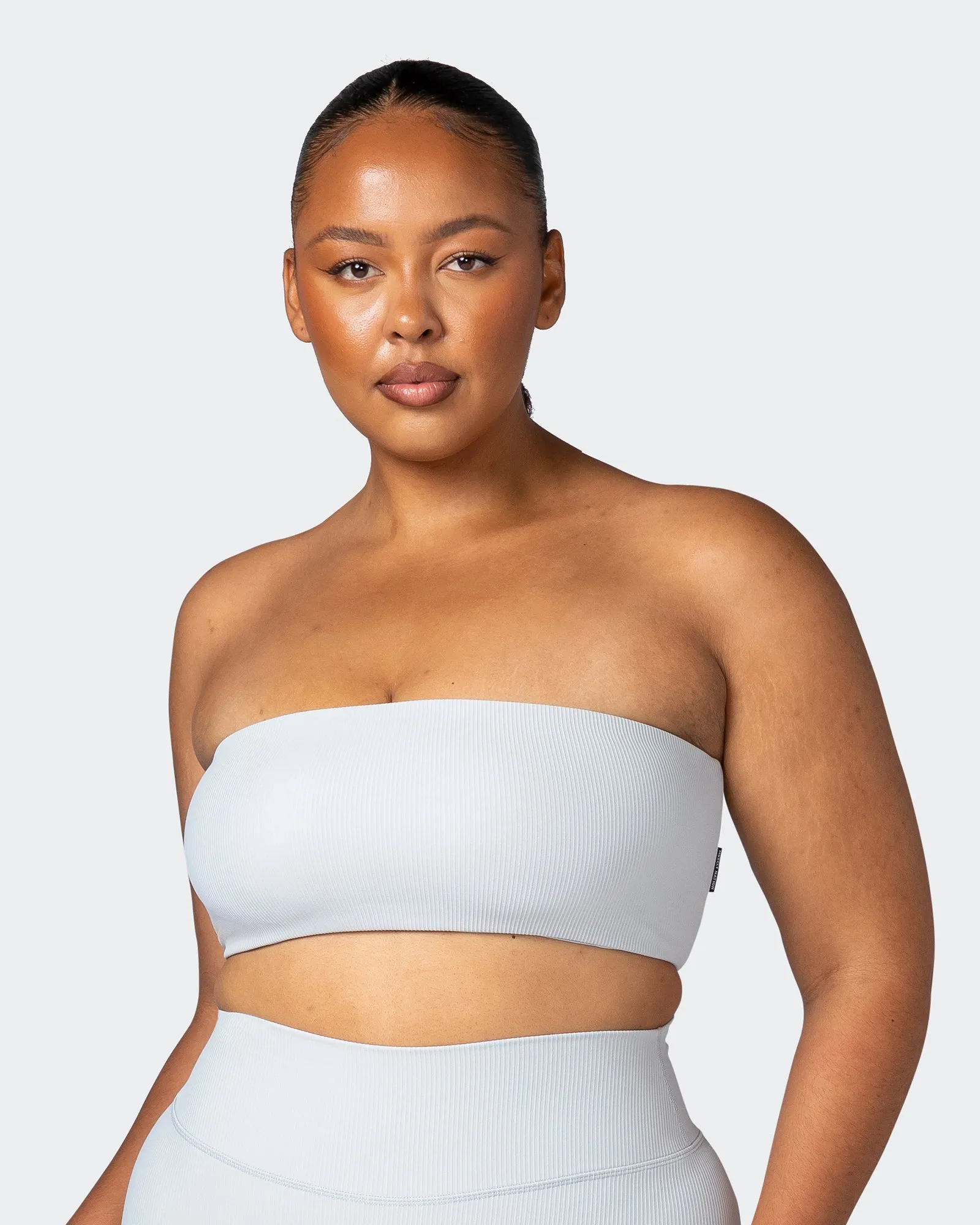 Ribbed Bandeau - Quiet Grey sold by Muscle Nation