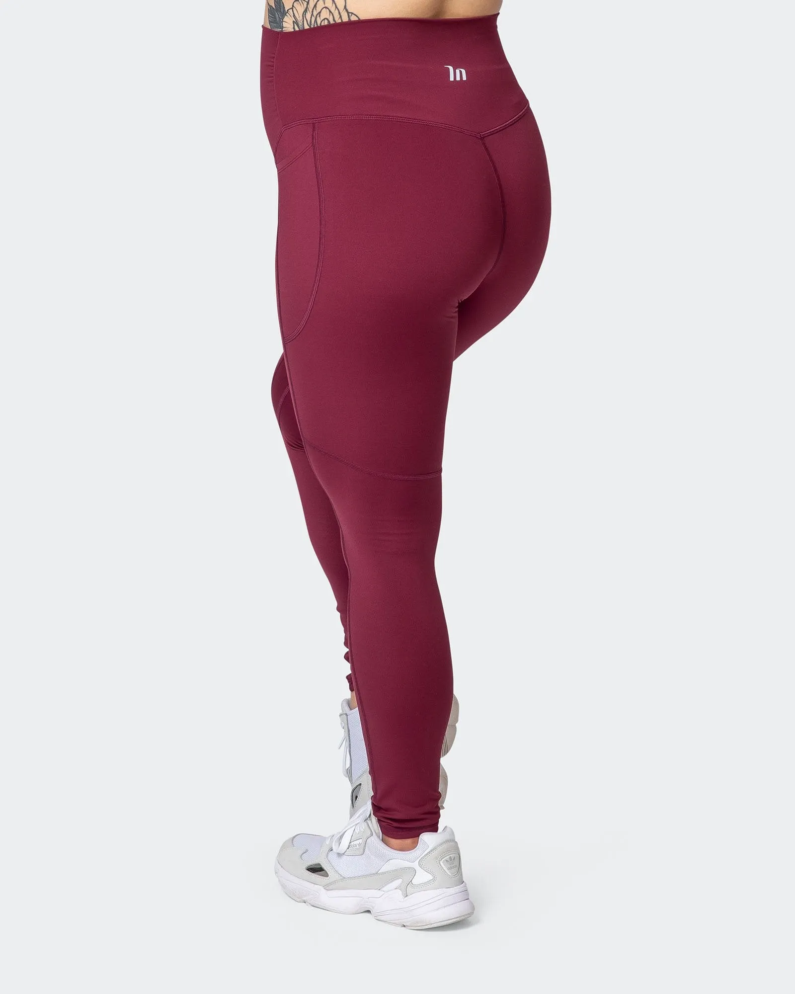 Maternity Superior Squat Pocket Leggings - Wine sold by Muscle Nation product image thumbnail 4
