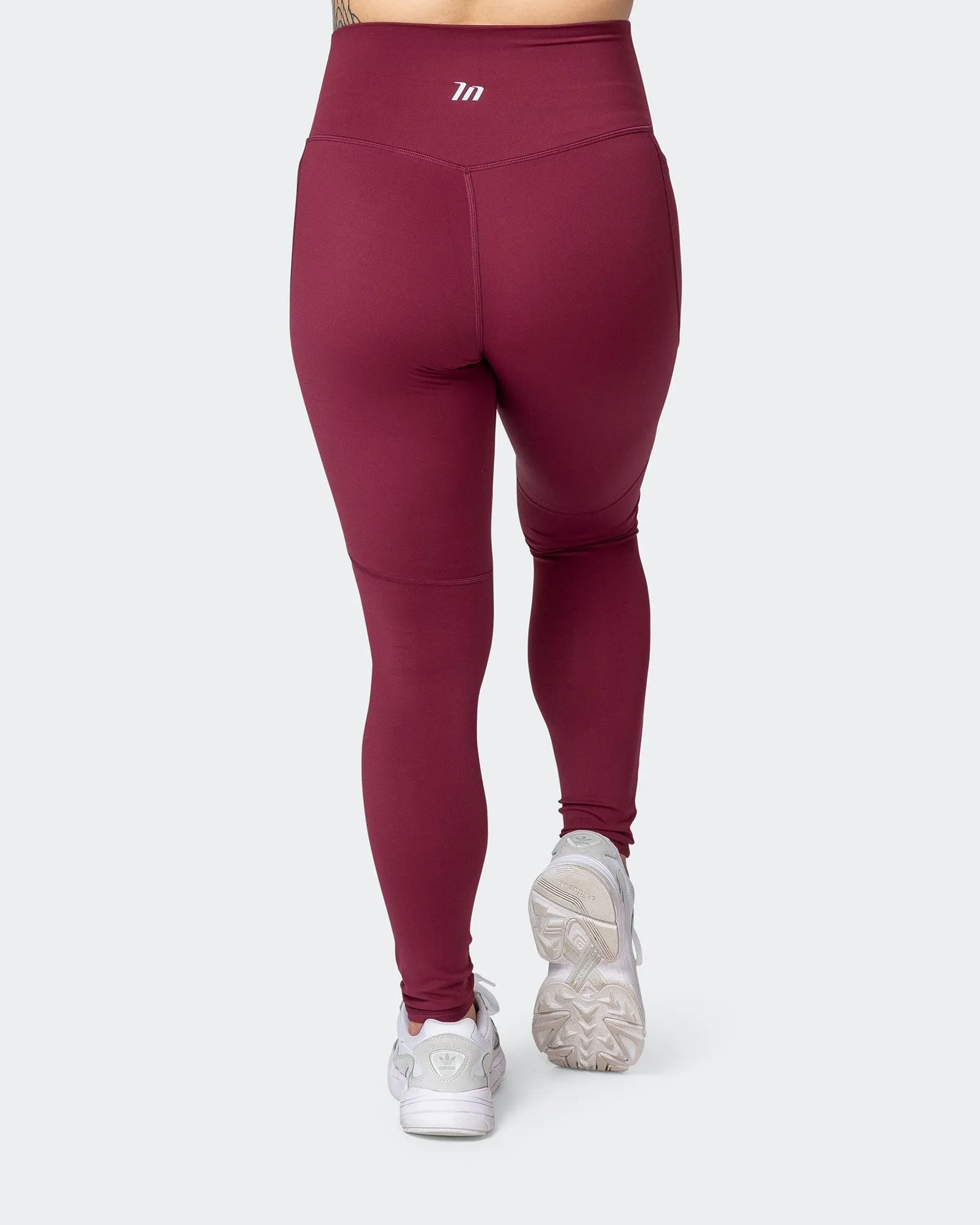 Maternity Superior Squat Pocket Leggings - Wine sold by Muscle Nation product image thumbnail 5