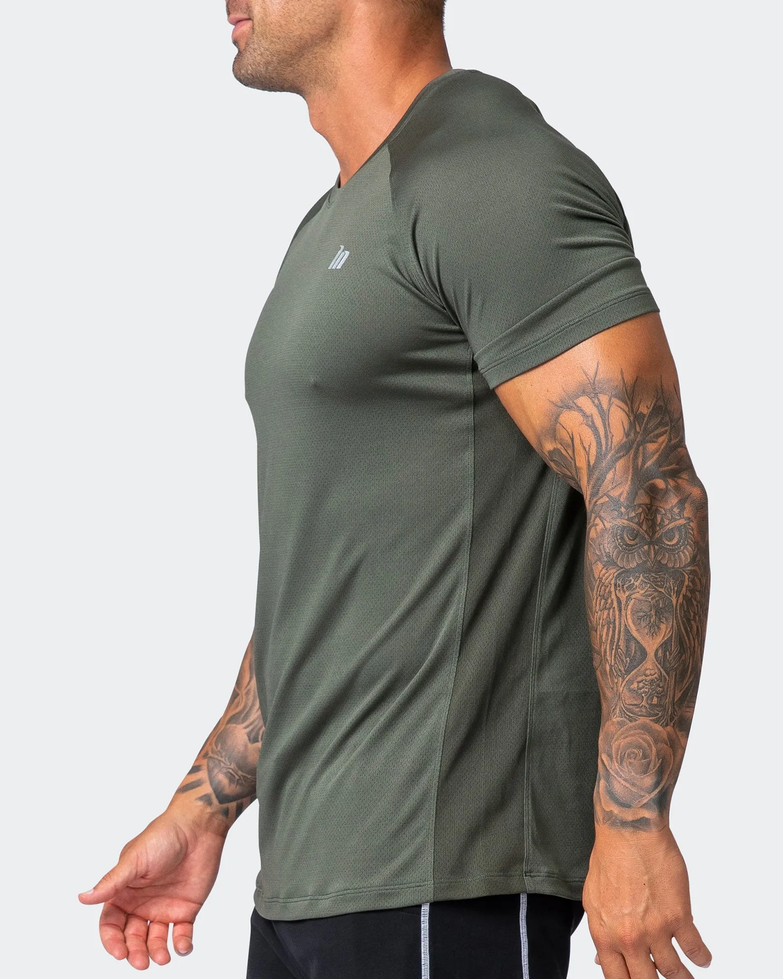 New Heights Running Tee - Dark Khaki sold by Muscle Nation product image thumbnail 4