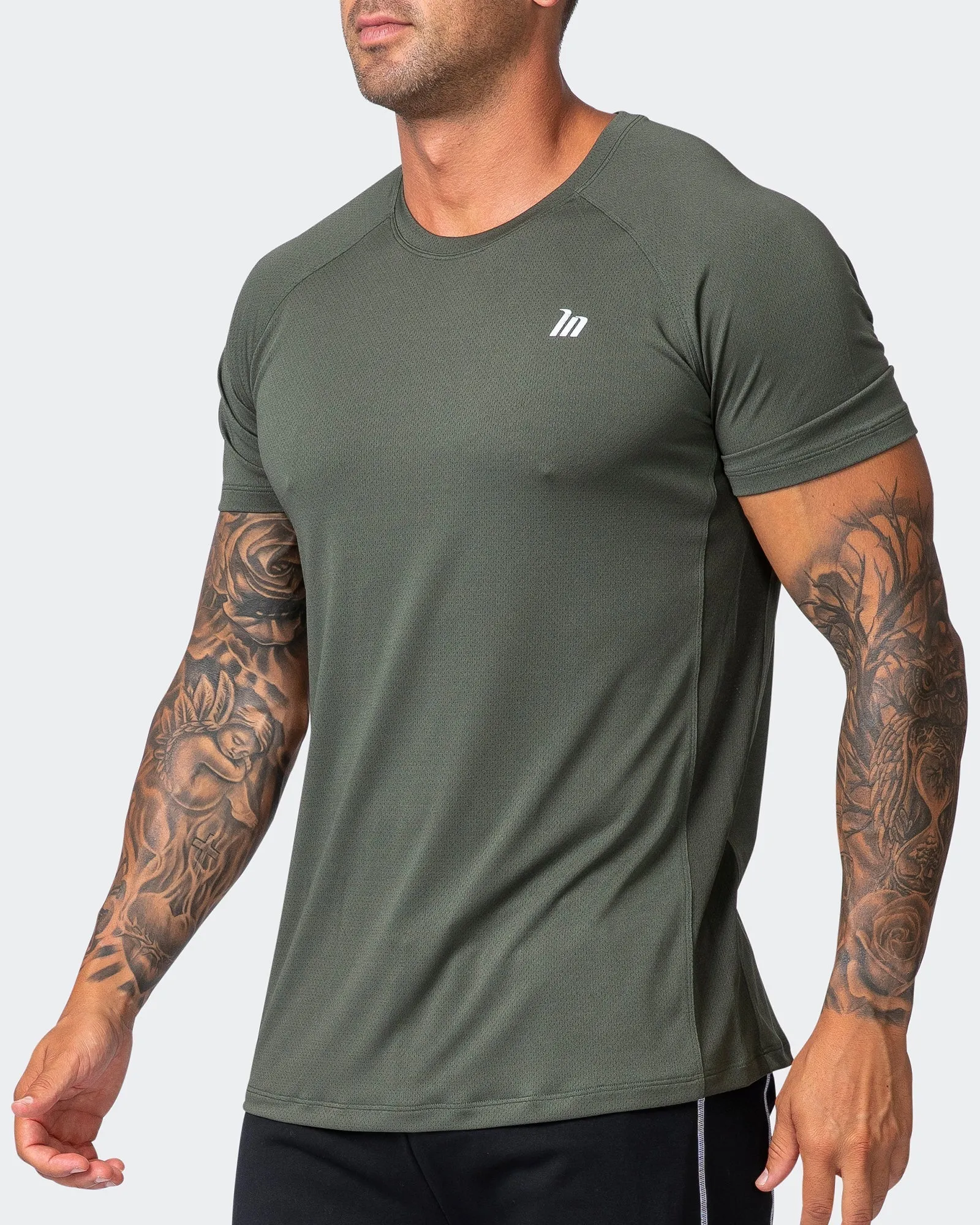 New Heights Running Tee - Dark Khaki sold by Muscle Nation product image thumbnail 3