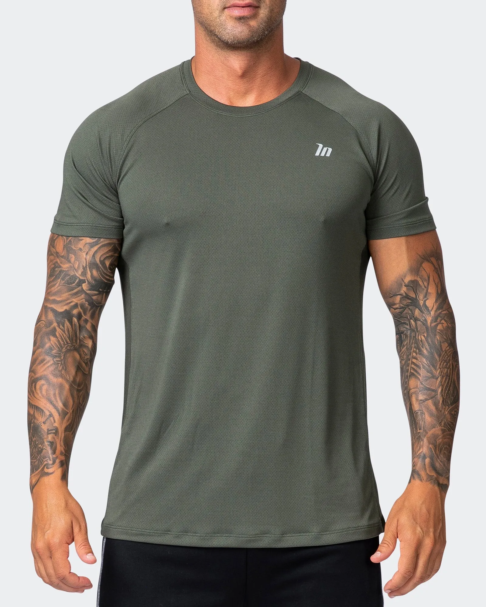 New Heights Running Tee - Dark Khaki sold by Muscle Nation product image thumbnail 2