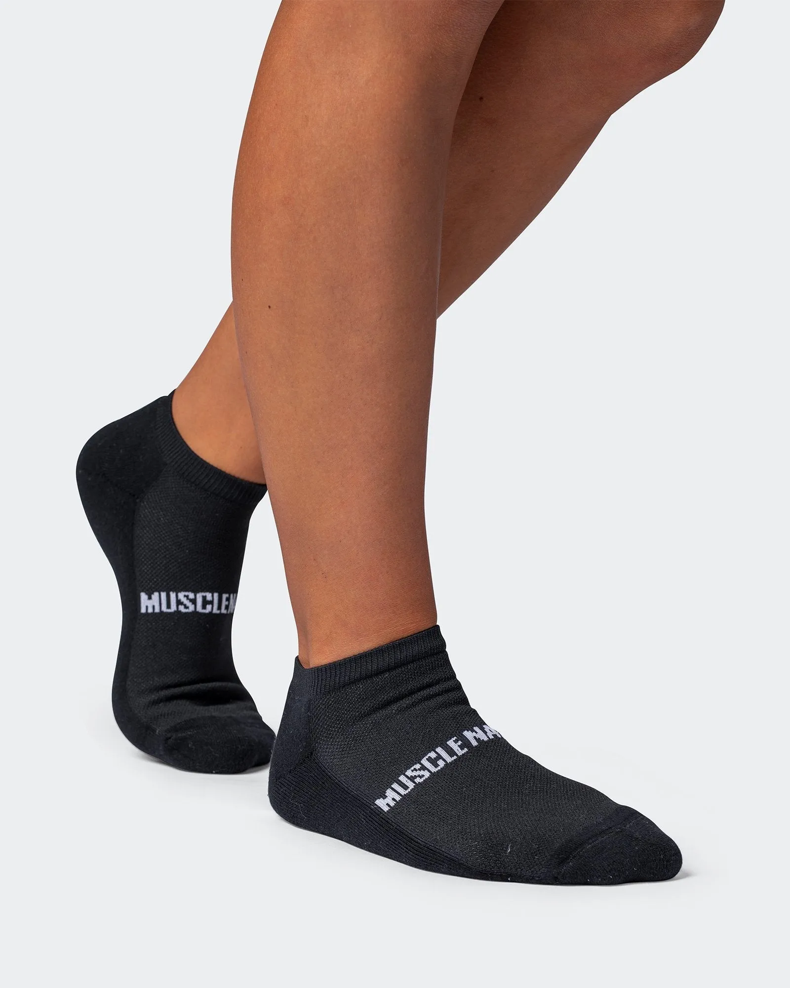 MN Unisex Ankle Socks 2 Pack - Black sold by Muscle Nation product image thumbnail 3