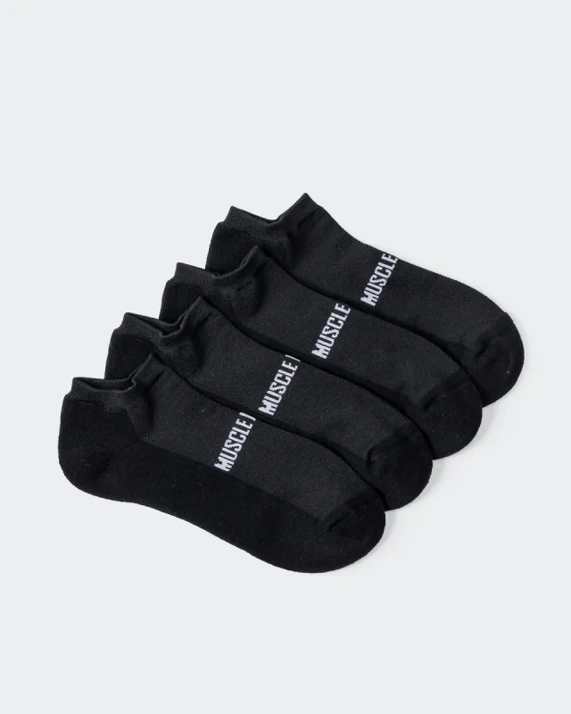 MN Unisex Ankle Socks 2 Pack - Black sold by Muscle Nation