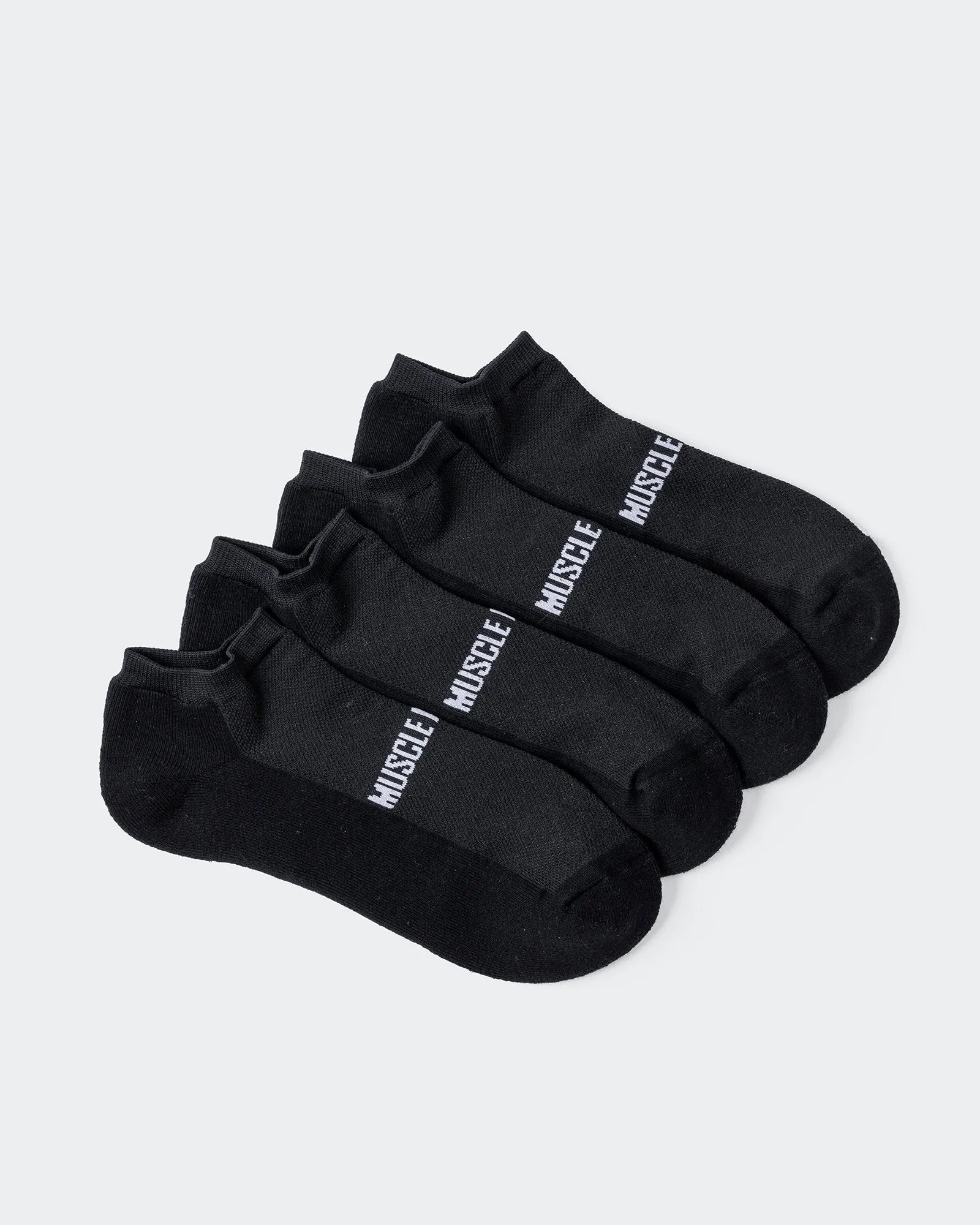 MN Unisex Ankle Socks 2 Pack - Black sold by Muscle Nation