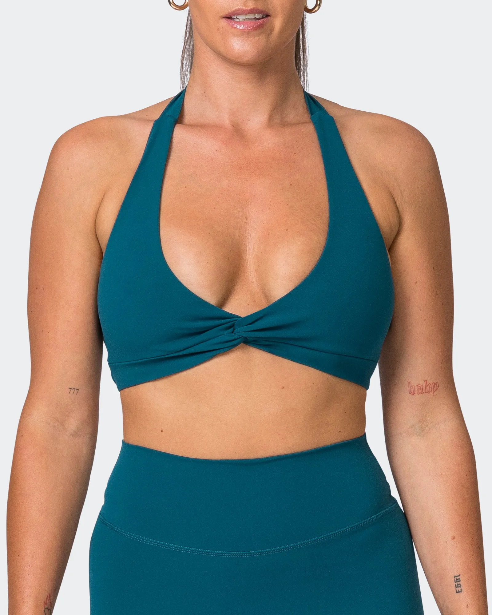 Hype Halter Bralette - Dark Marine sold by Muscle Nation product image thumbnail 2