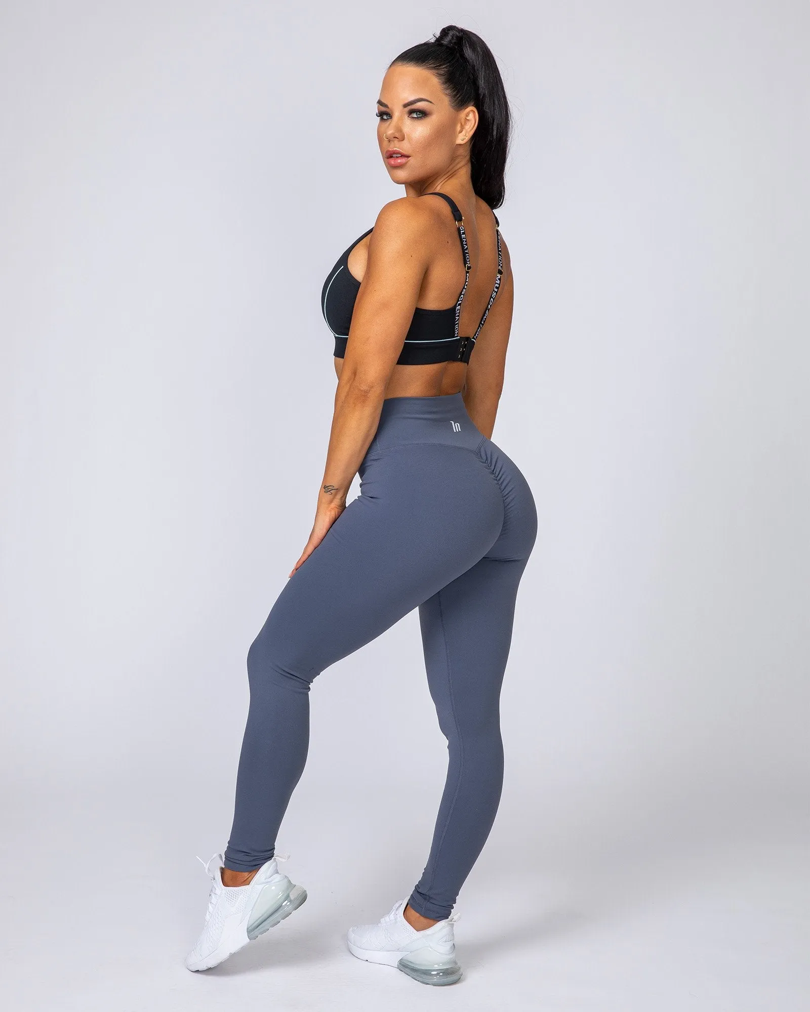 Signature Full Length Scrunch Leggings - Titanium sold by Muscle Nation product image thumbnail 3