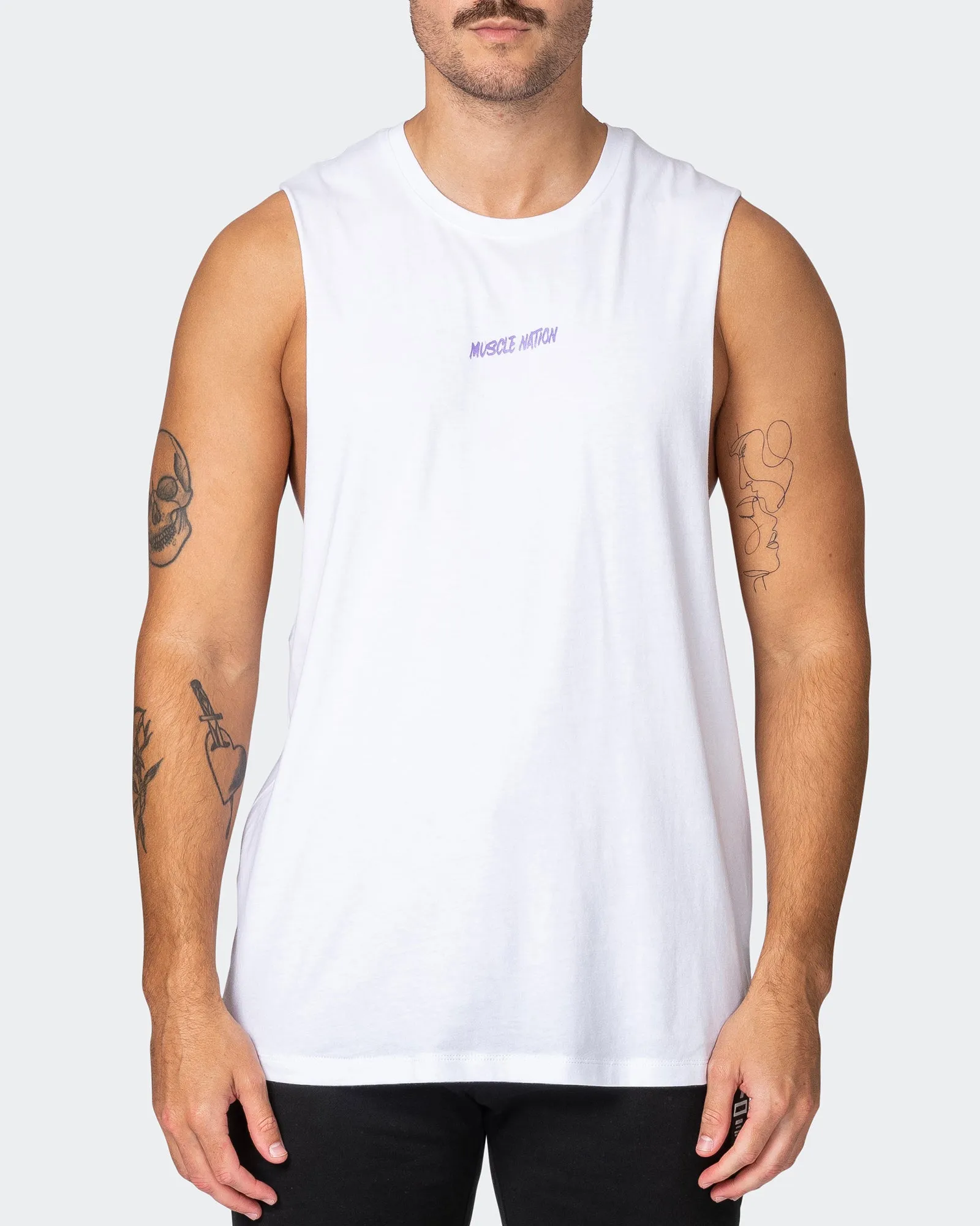Electric Drop Arm Tank - White sold by Muscle Nation product image thumbnail 2