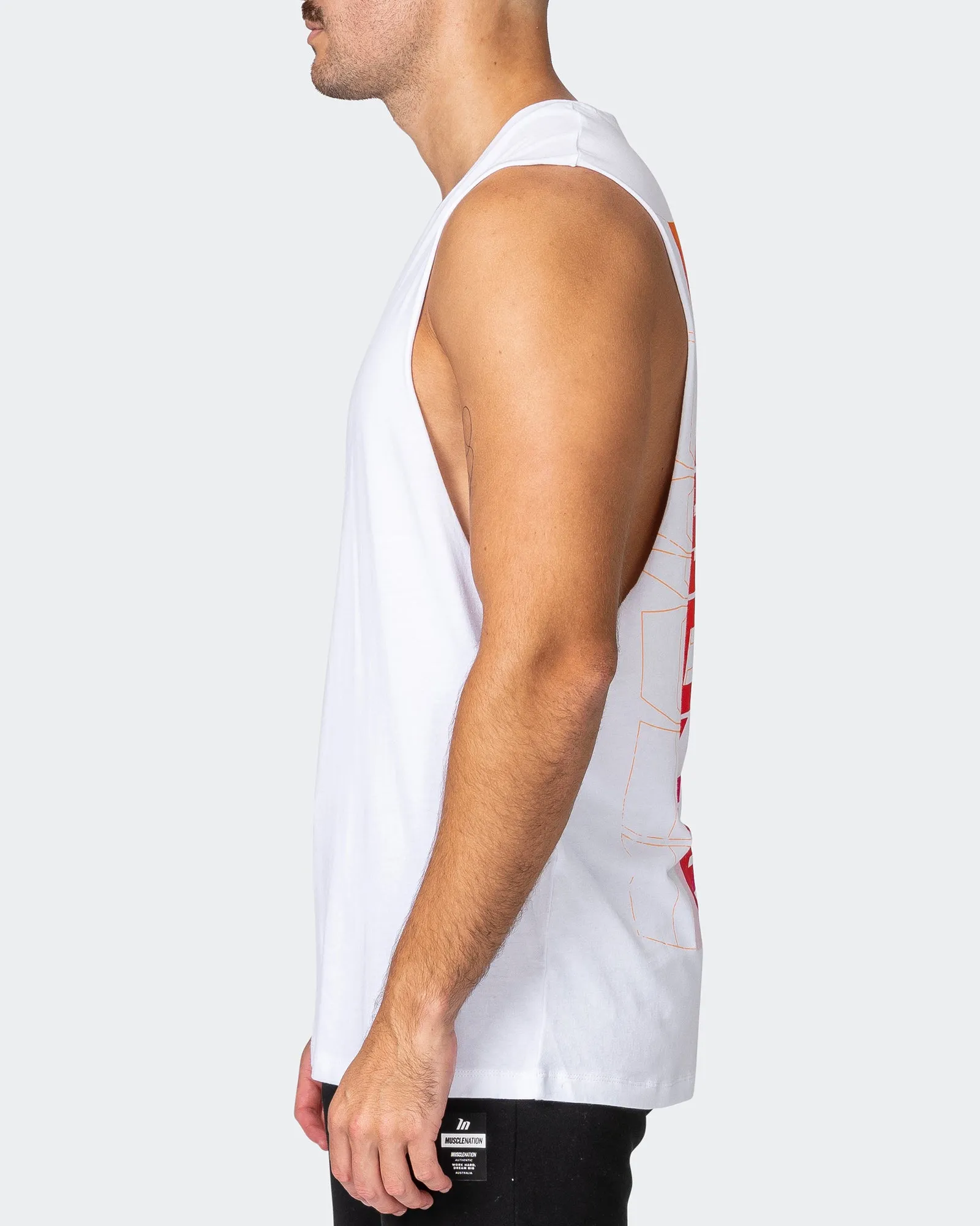 Electric Drop Arm Tank - White sold by Muscle Nation product image thumbnail 4