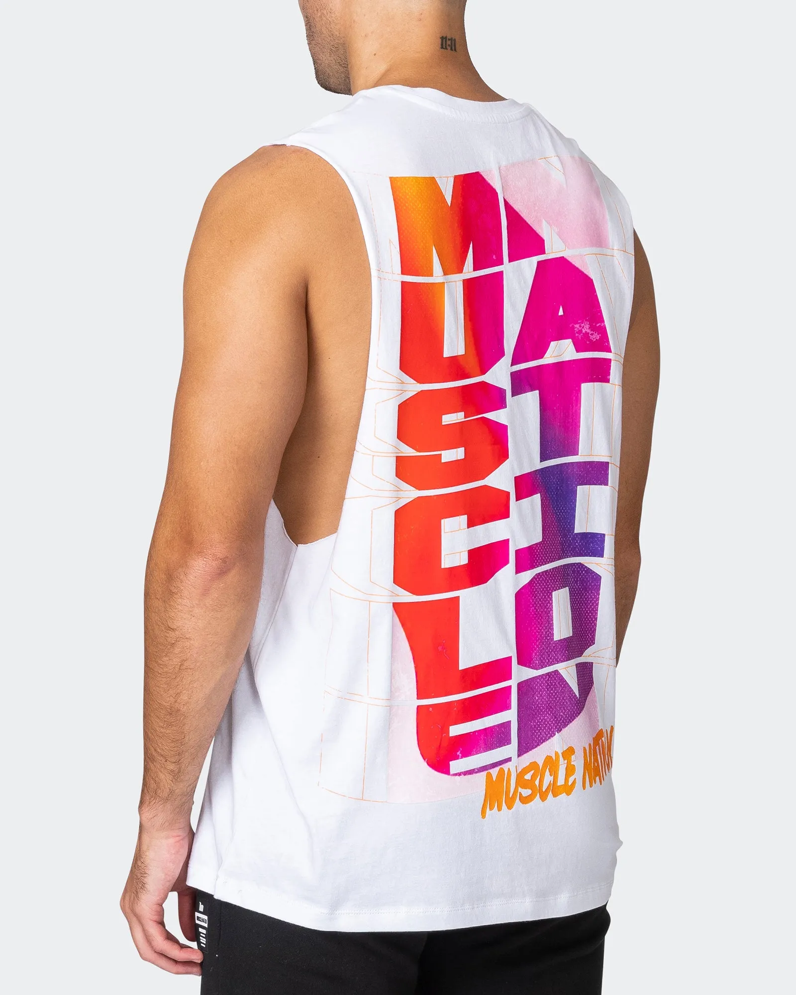Electric Drop Arm Tank - White sold by Muscle Nation product image thumbnail 5