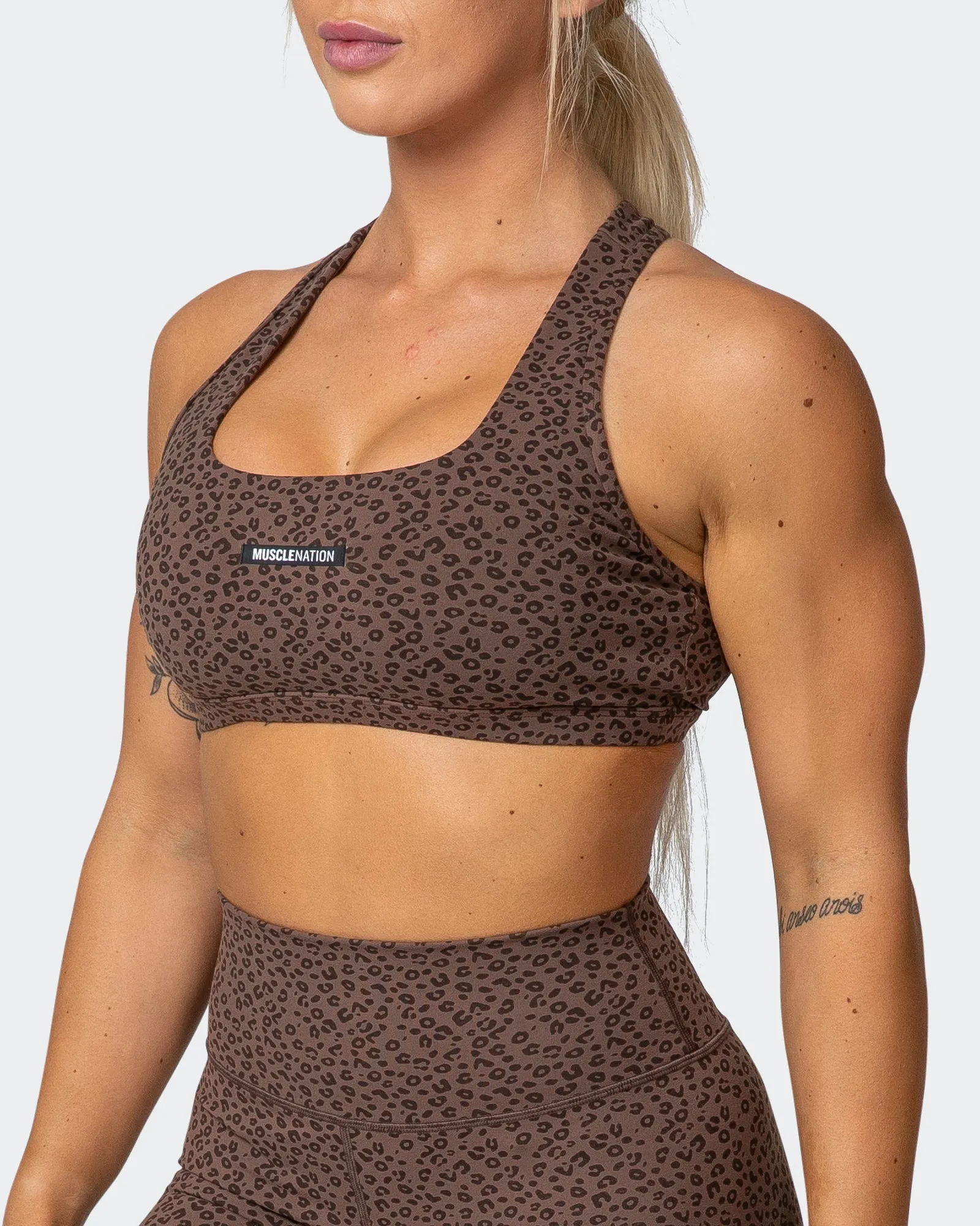 Flex Bra - Chocolate Mini Cheetah Print sold by Muscle Nation product image thumbnail 3