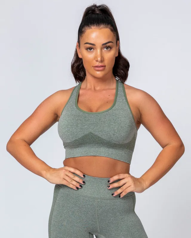 Comfort Seamless Bra - Khaki Marl sold by Muscle Nation