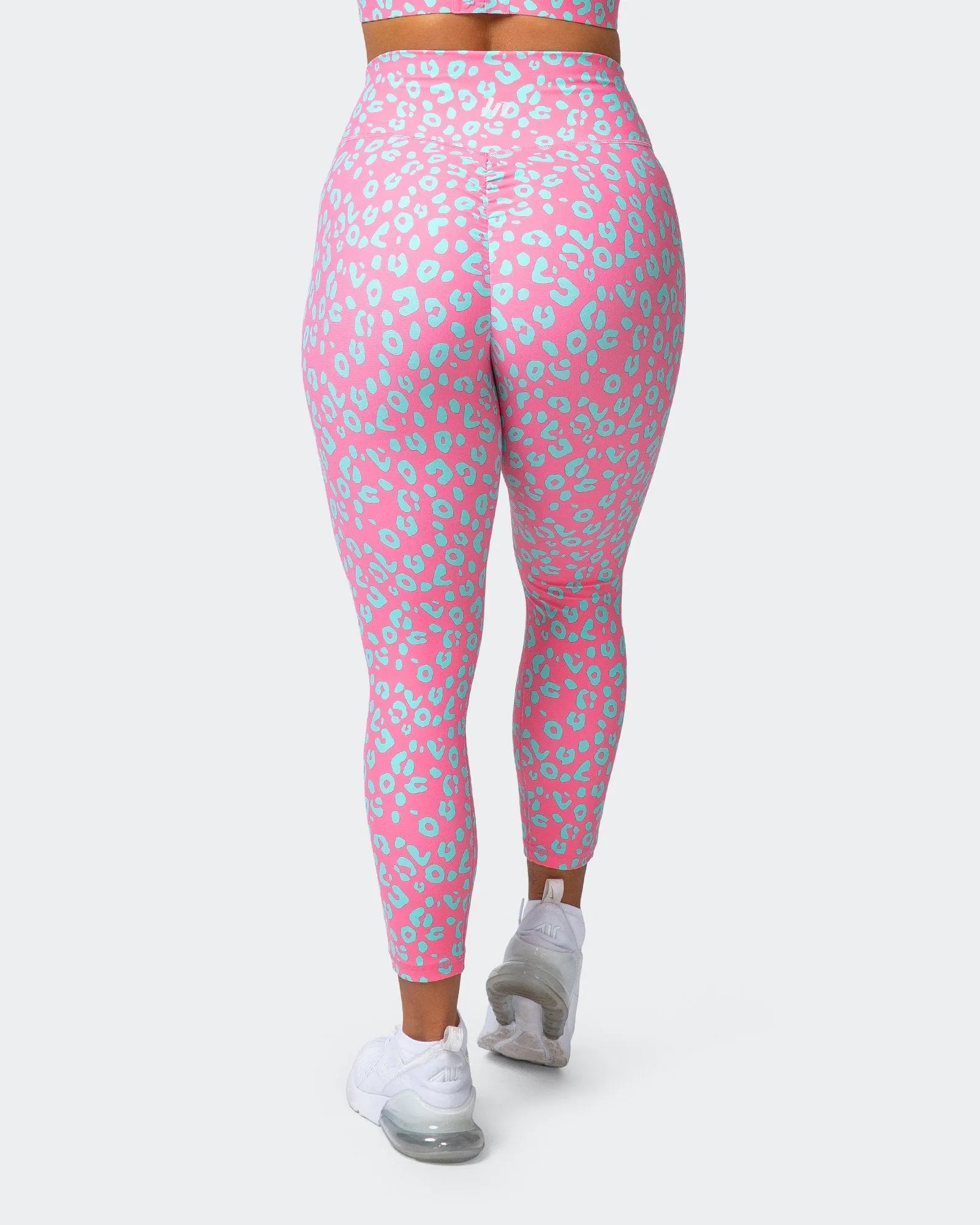 Signature Scrunch 7/8 Leggings - Cotton Candy Cheetah Print sold by Muscle Nation product image thumbnail 4