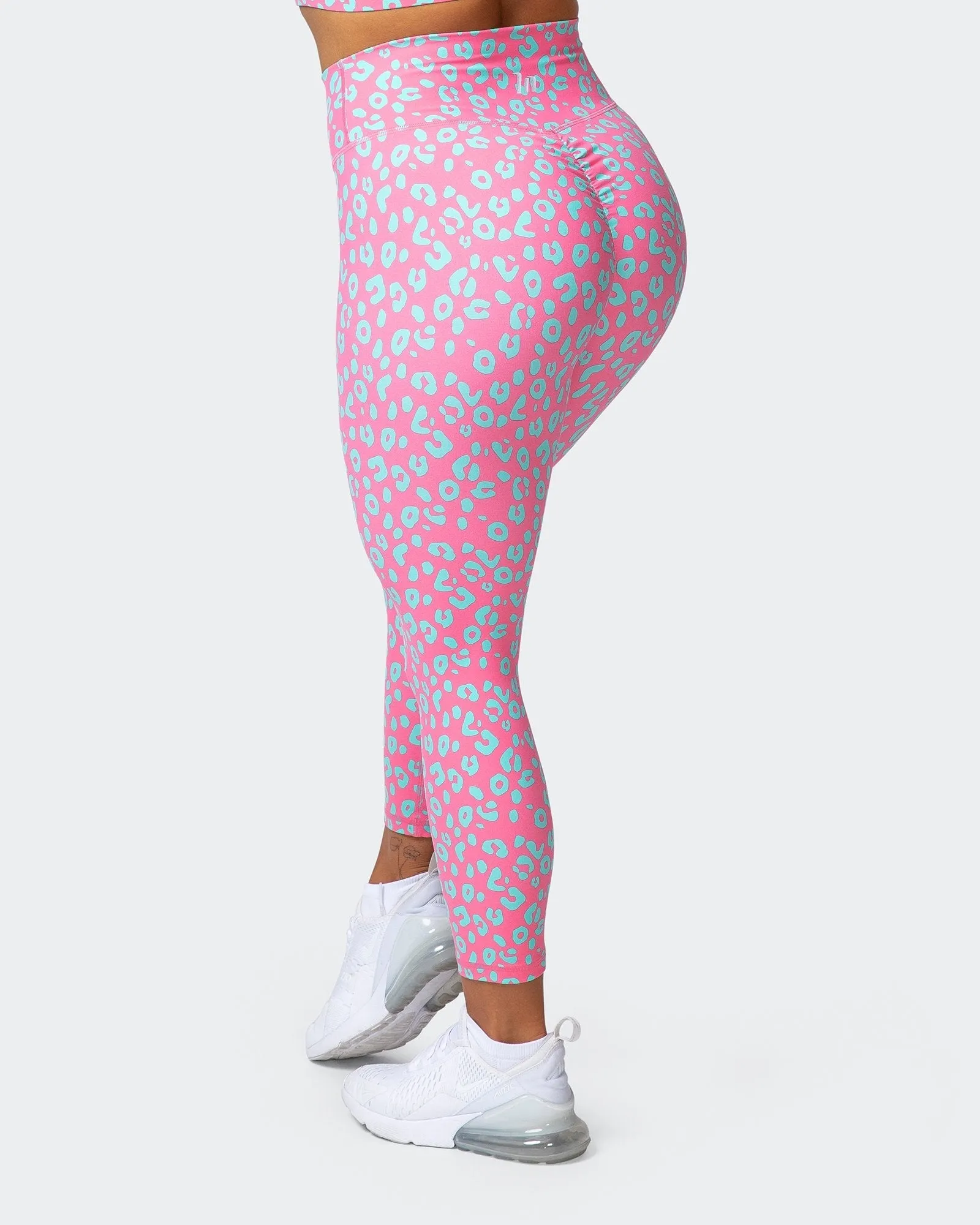 Signature Scrunch 7/8 Leggings - Cotton Candy Cheetah Print sold by Muscle Nation product image thumbnail 5