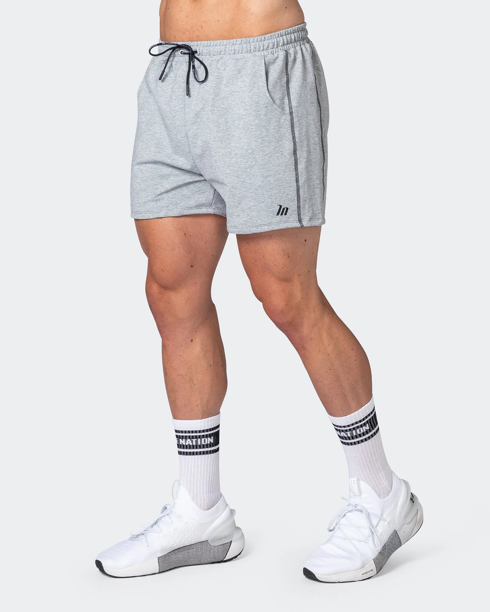 Classic Squat Shorts - Grey Marl sold by Muscle Nation product image thumbnail 3