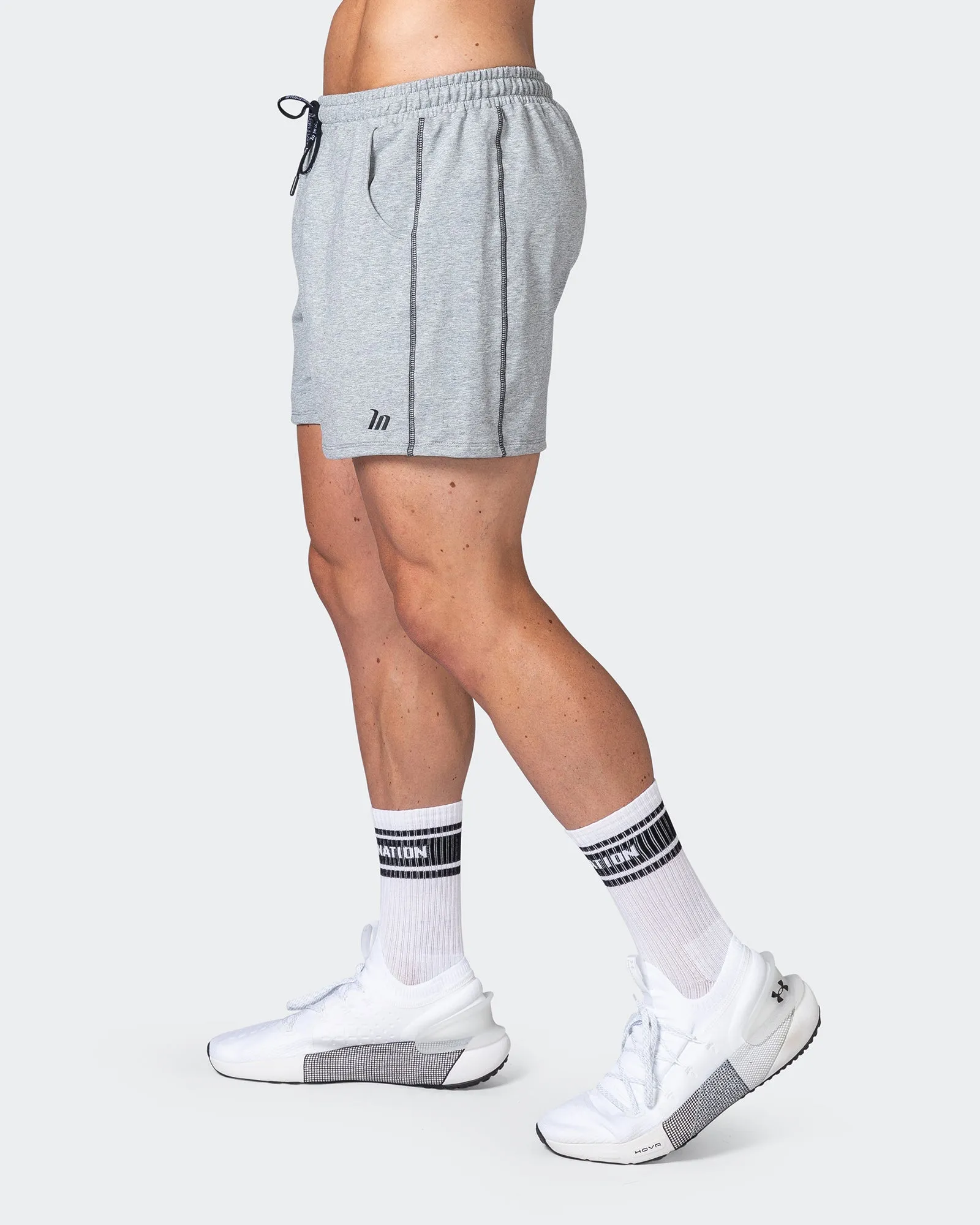 Classic Squat Shorts - Grey Marl sold by Muscle Nation product image thumbnail 4