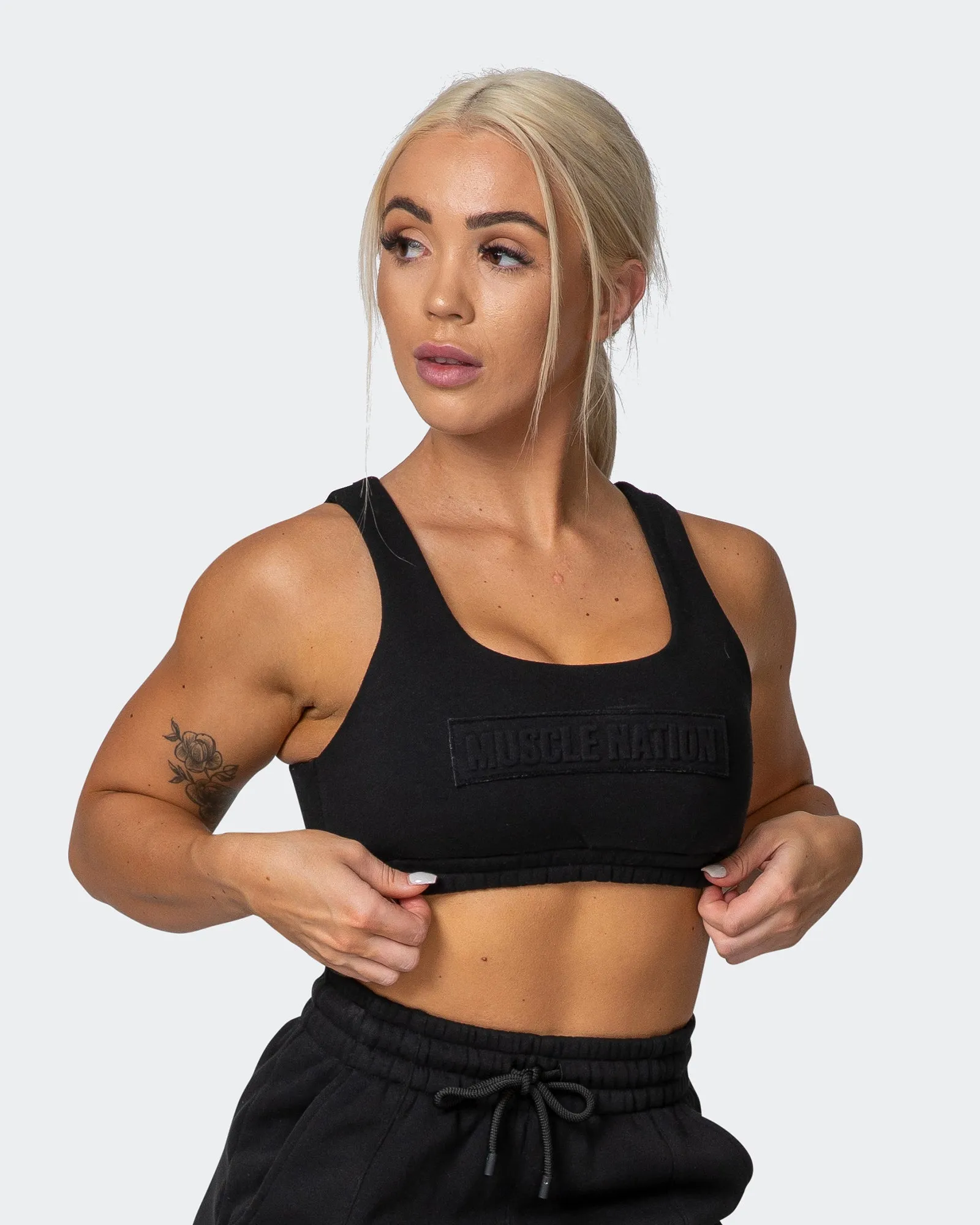 Lounge Crop - Black sold by Muscle Nation