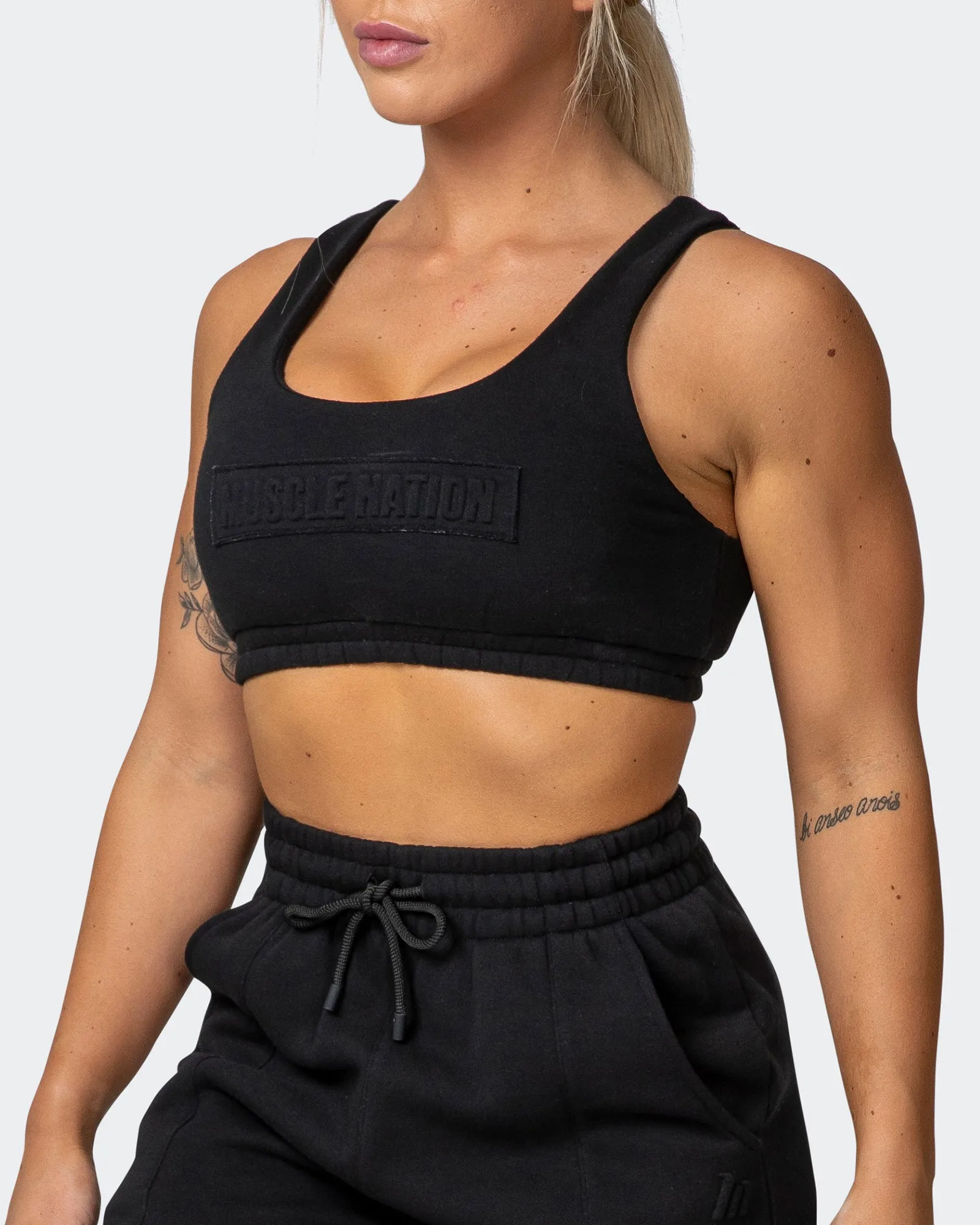 Lounge Crop - Black sold by Muscle Nation product image thumbnail 3