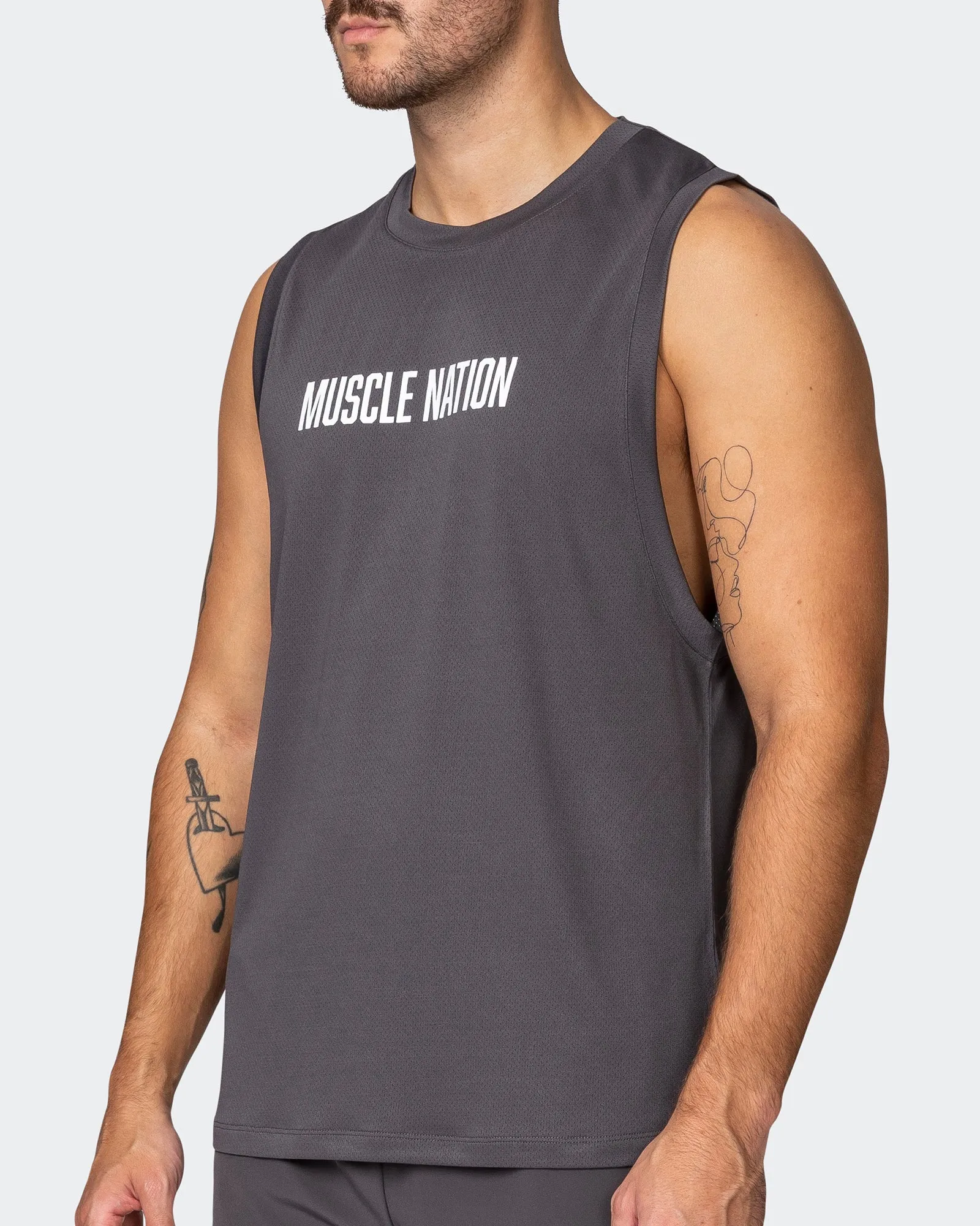 Burly Training Tank - Alloy sold by Muscle Nation product image thumbnail 3
