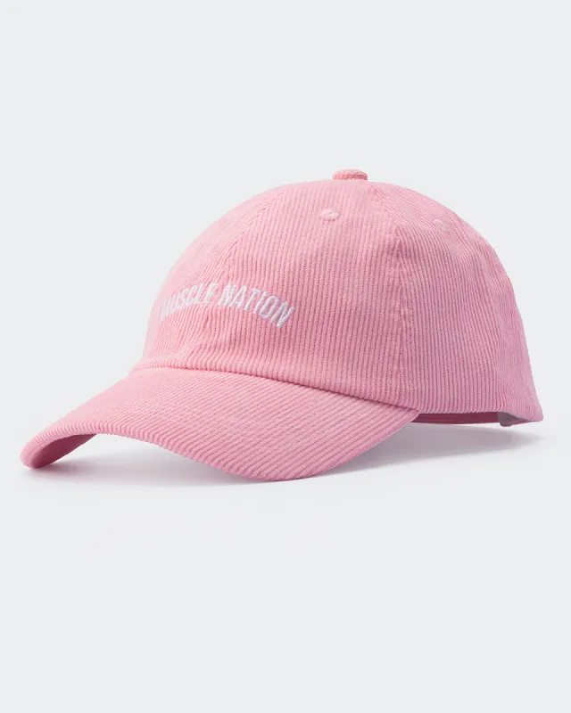 Worldwide Corduroy Dad Cap - Paradise Pink sold by Muscle Nation
