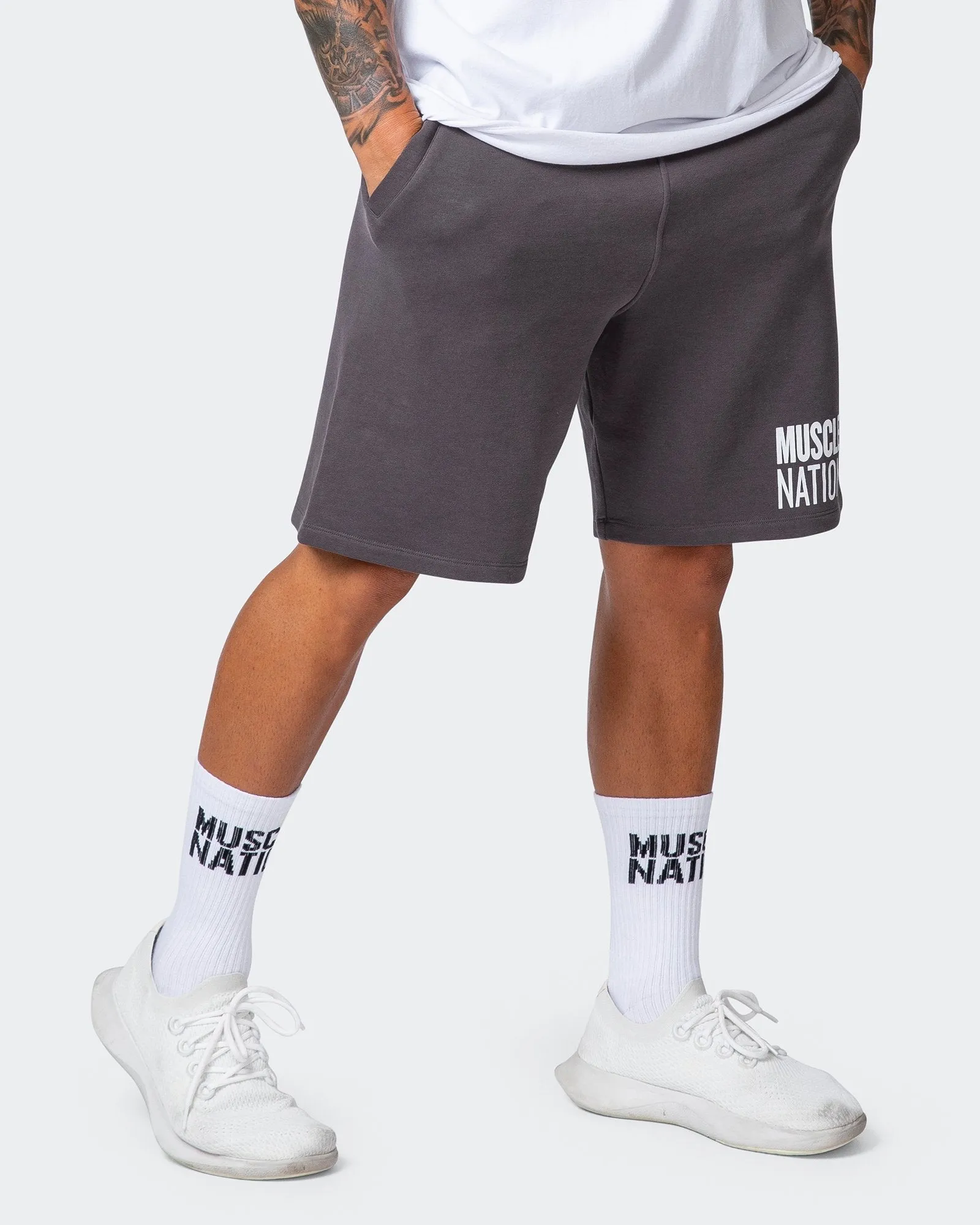 Unwind Shorts - Charcoal sold by Muscle Nation