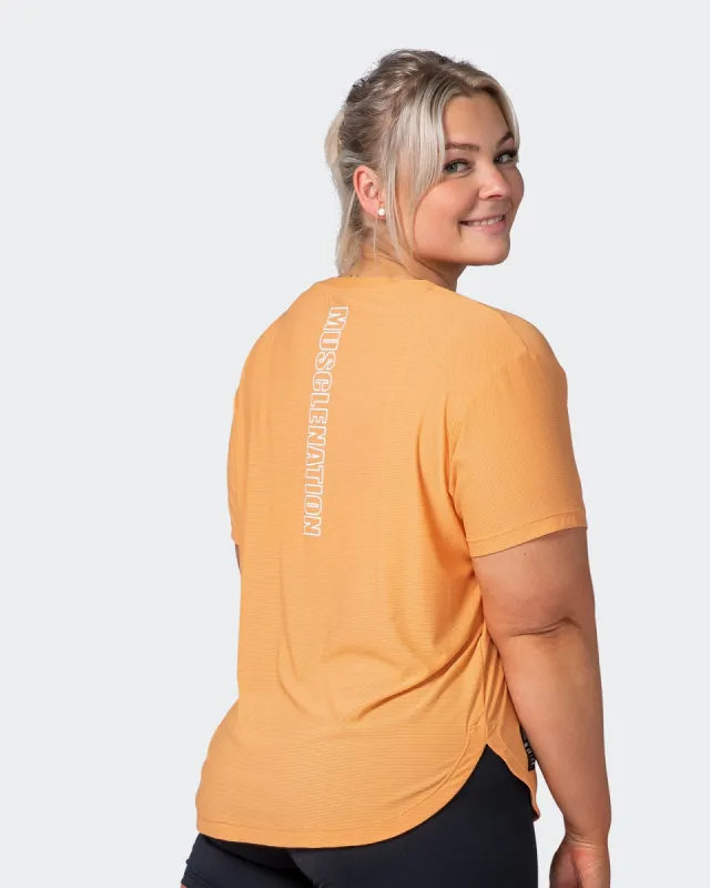 Level Up Training Tee - Apricot made by Muscle Nation