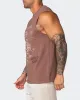 Leopard Vintage Tank - Washed Walnut sold by Muscle Nation