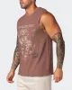 Leopard Vintage Tank - Washed Walnut sold by Muscle Nation