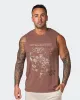 Leopard Vintage Tank - Washed Walnut sold by Muscle Nation