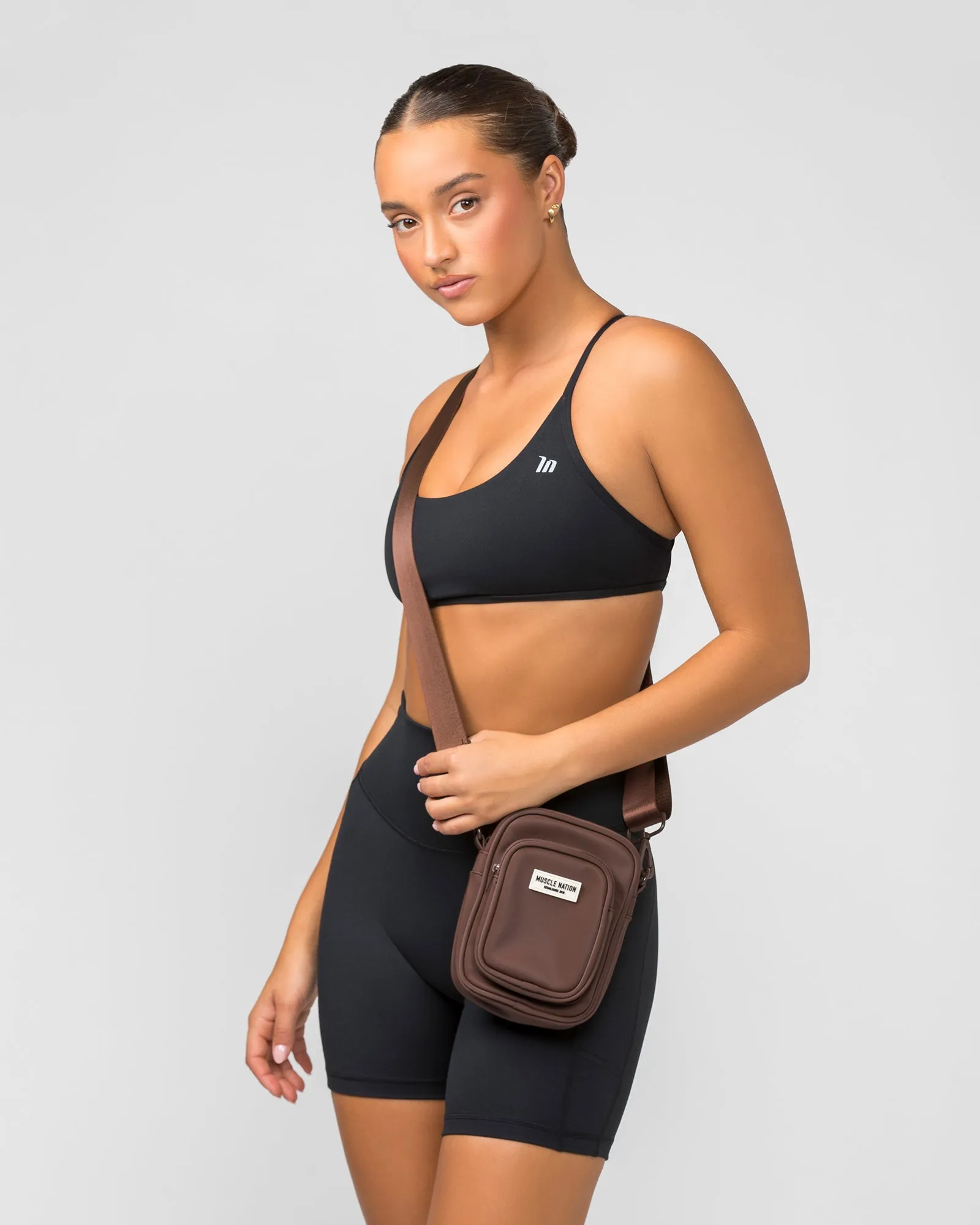 MN Mini Cross Body Bag - Fudge sold by Muscle Nation