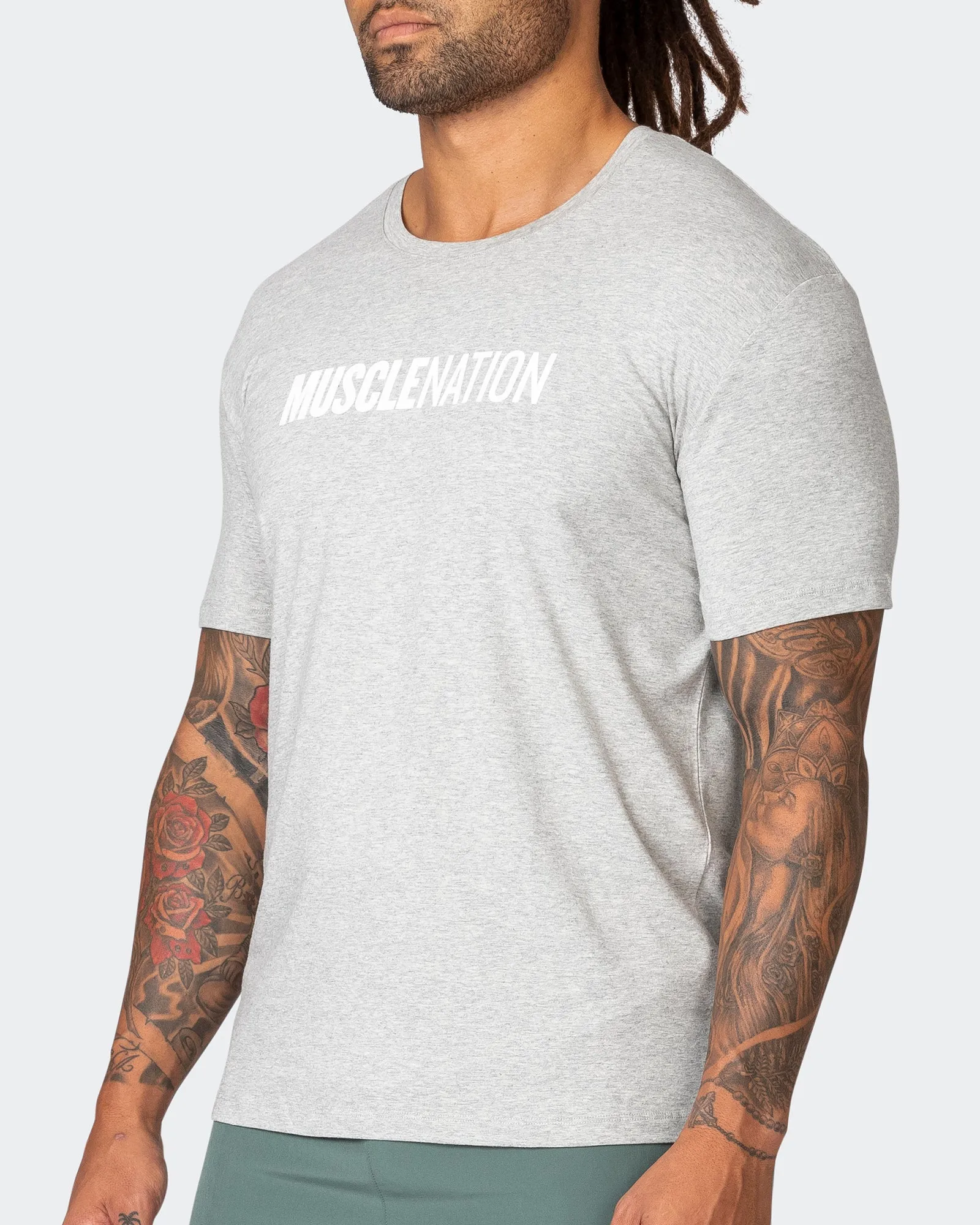 Strike Tee - Light Grey Marl sold by Muscle Nation product image thumbnail 3
