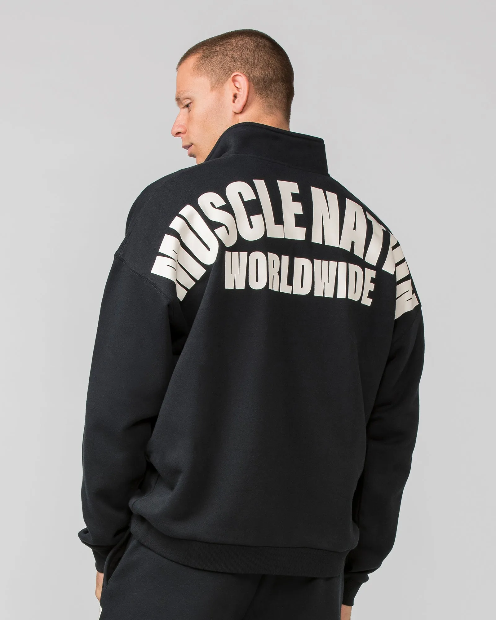 Classic Quarter Zip - Black sold by Muscle Nation