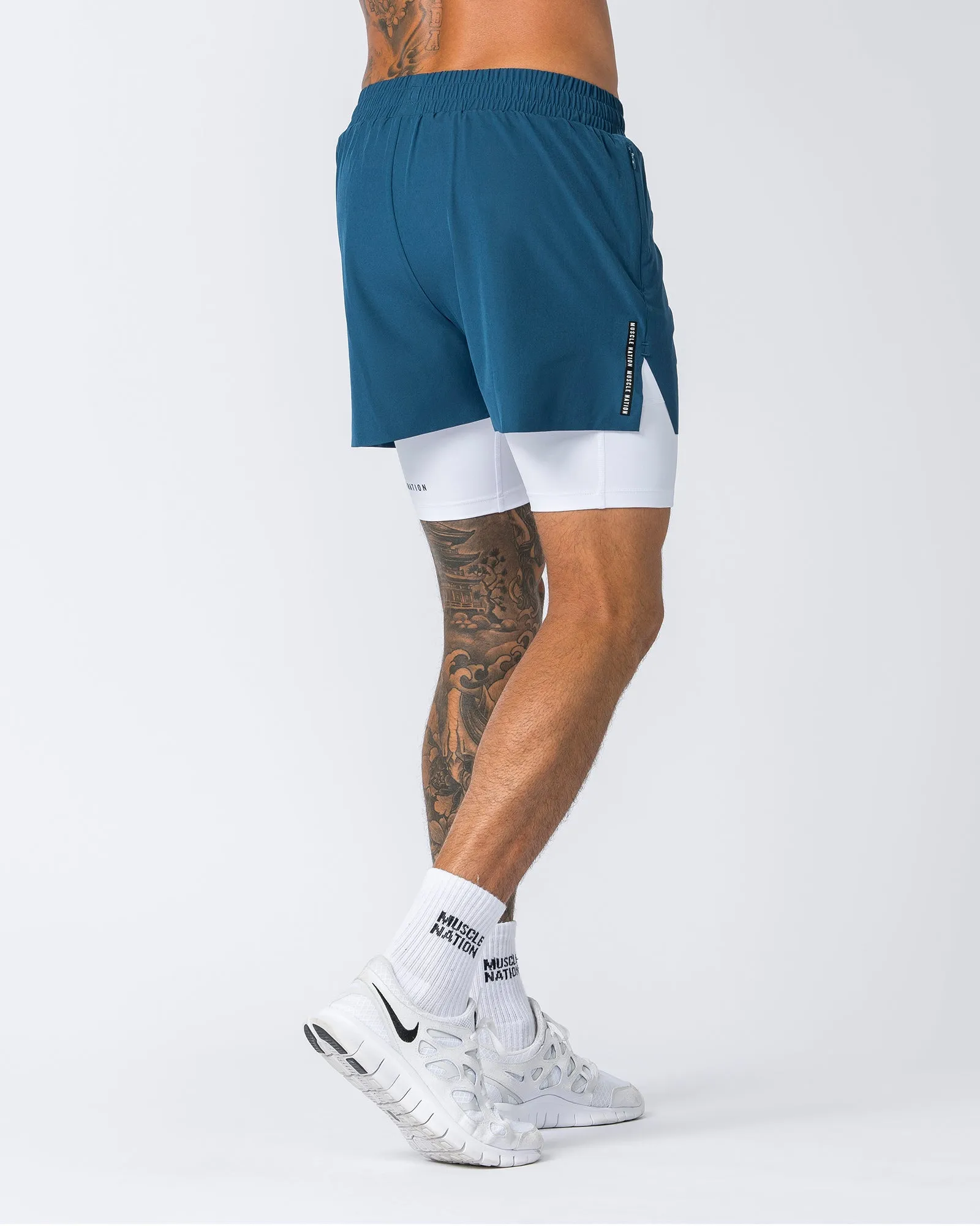 Replay 3" Shorts - Tidal Teal sold by Muscle Nation product image thumbnail 5