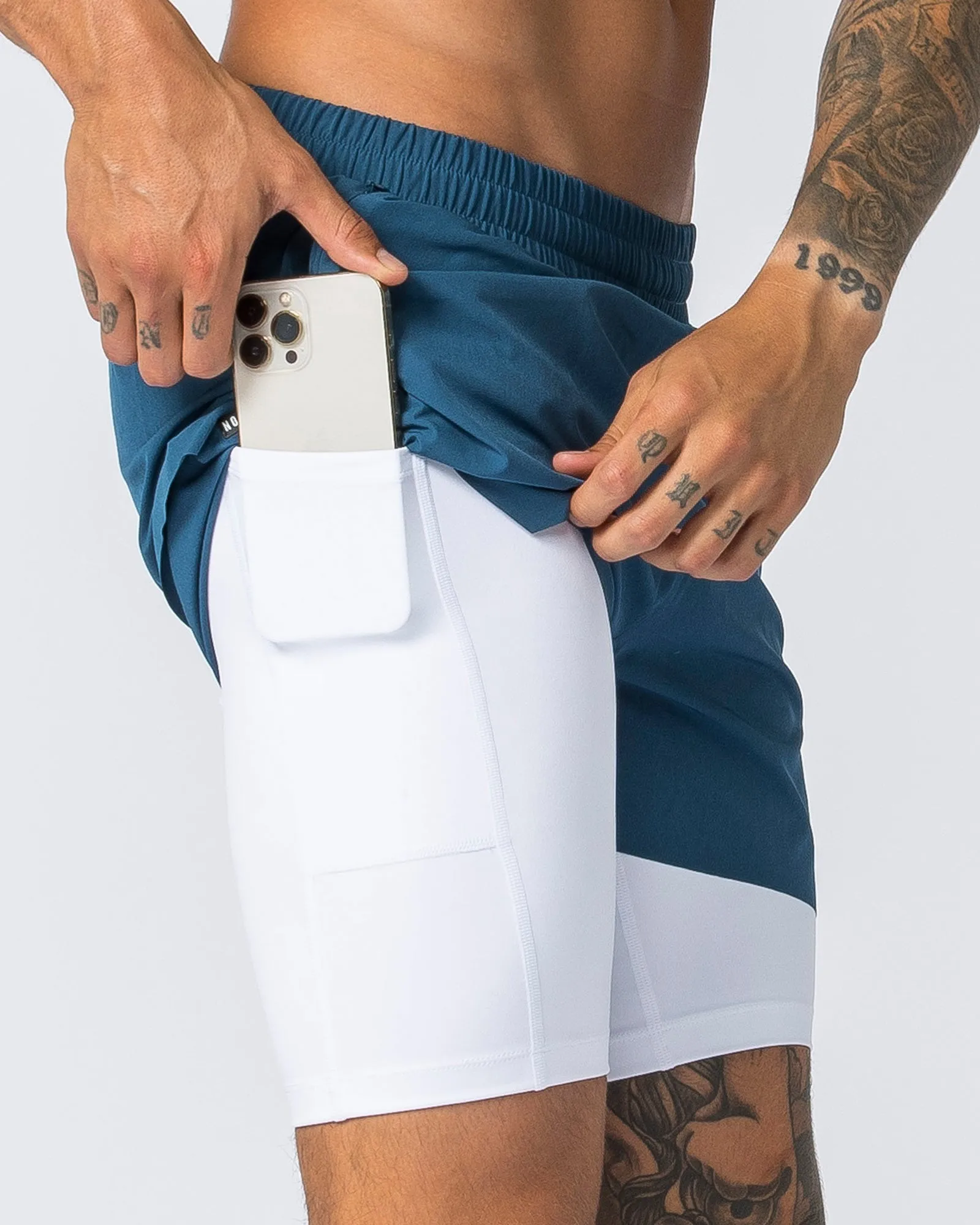 Replay 3" Shorts - Tidal Teal sold by Muscle Nation product image thumbnail 3