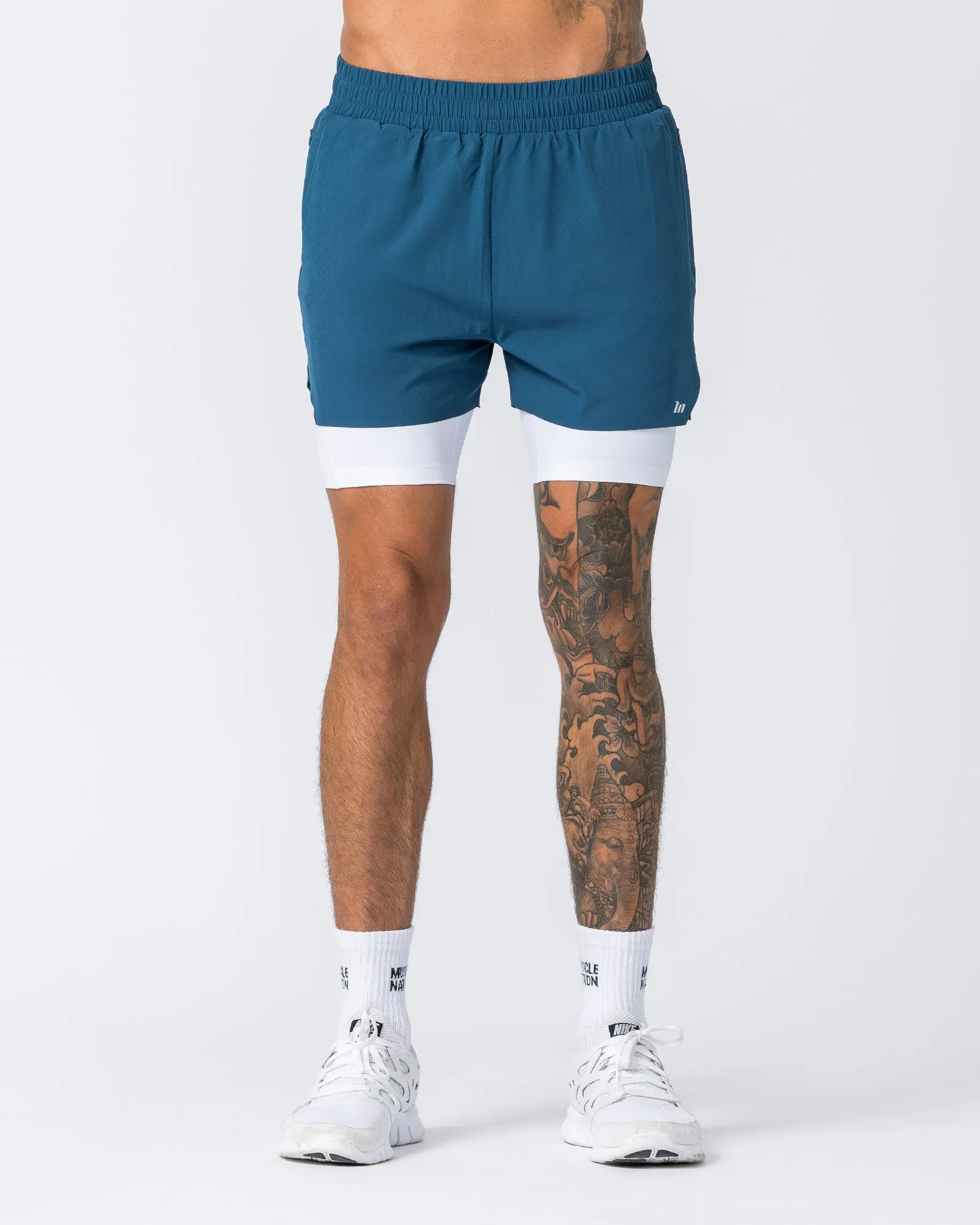 Replay 3" Shorts - Tidal Teal sold by Muscle Nation product image thumbnail 2
