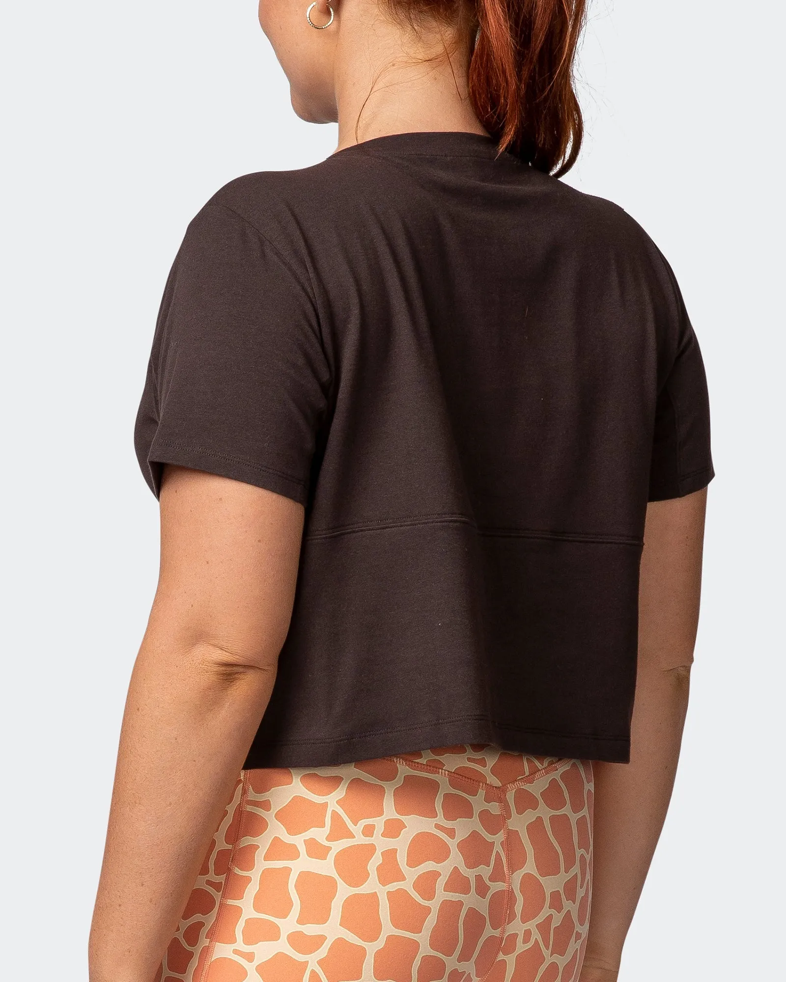 Elevate Cropped Tee - Cocoa sold by Muscle Nation product image thumbnail 5