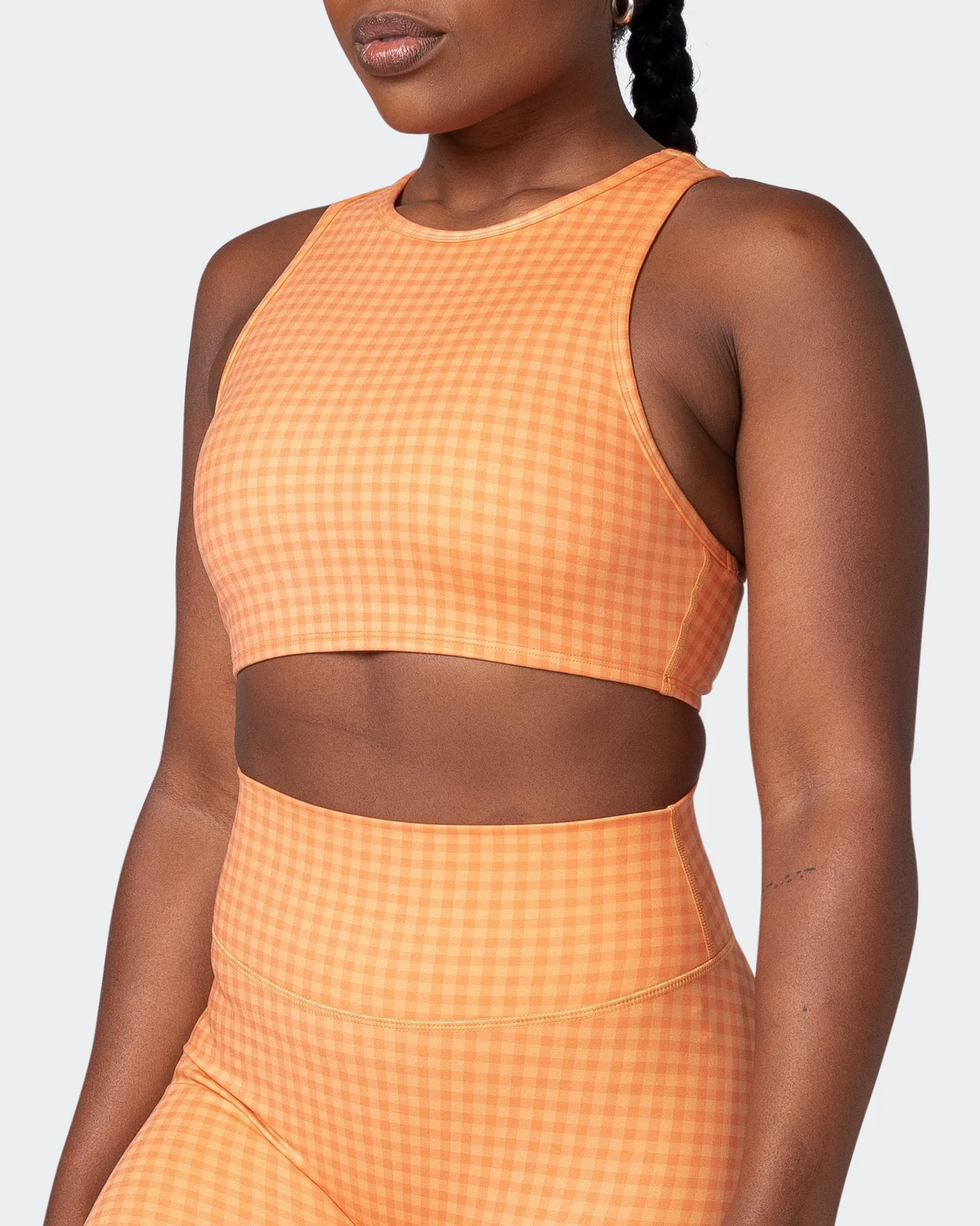 All Rounder Bra - Peaches And Cream Check Print sold by Muscle Nation product image thumbnail 3