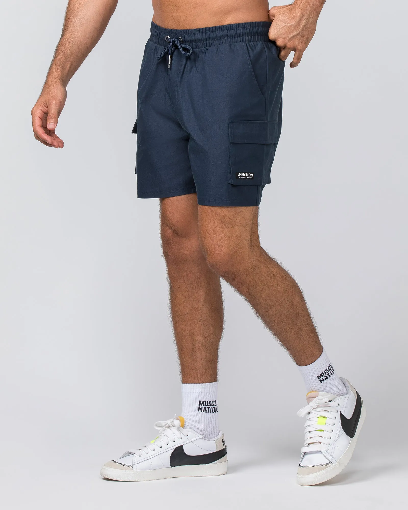 Daily Cargo 5" Shorts - Navy sold by Muscle Nation