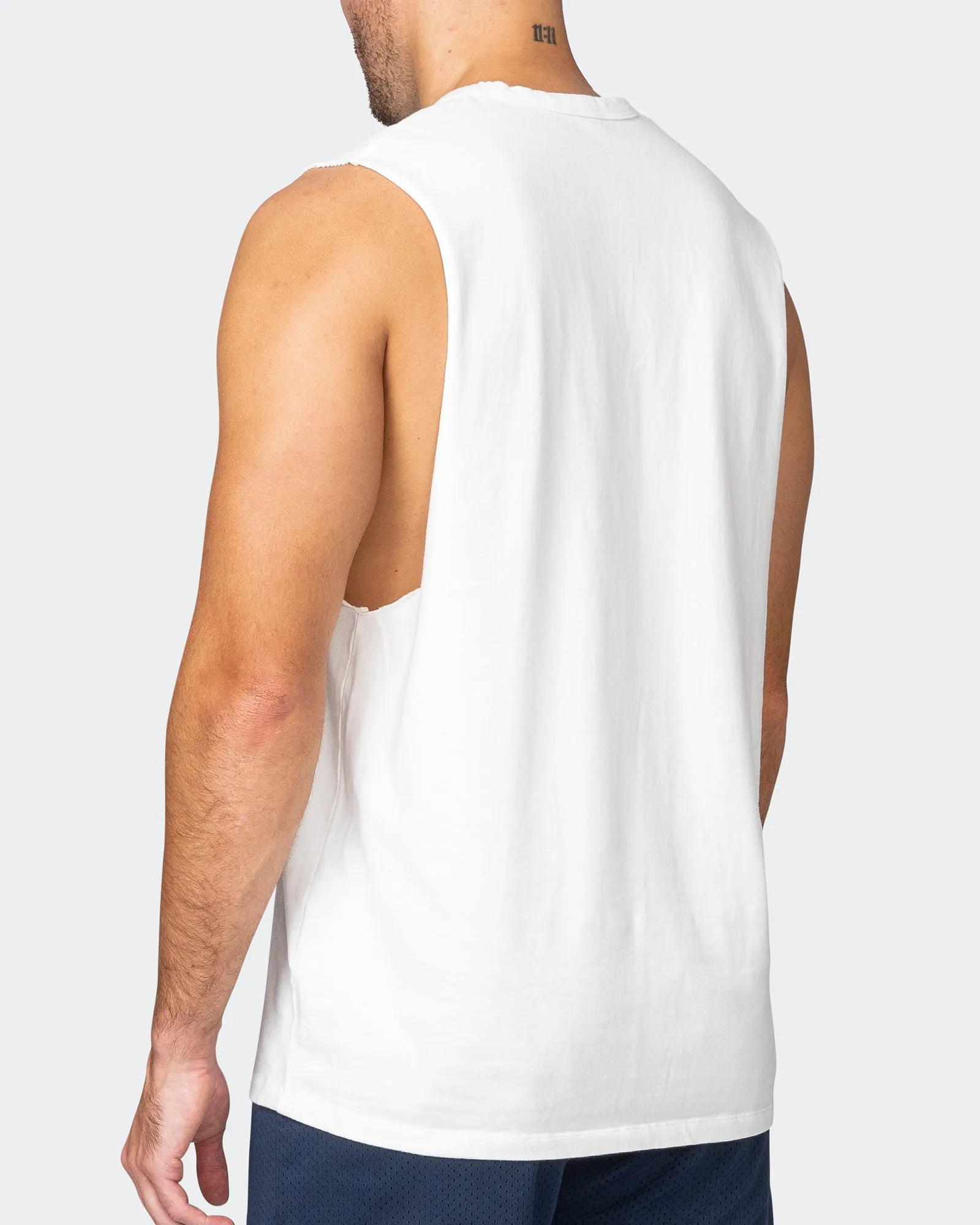 Ease Drop Arm Heavy Vintage Tank - Washed Vanilla sold by Muscle Nation product image thumbnail 5