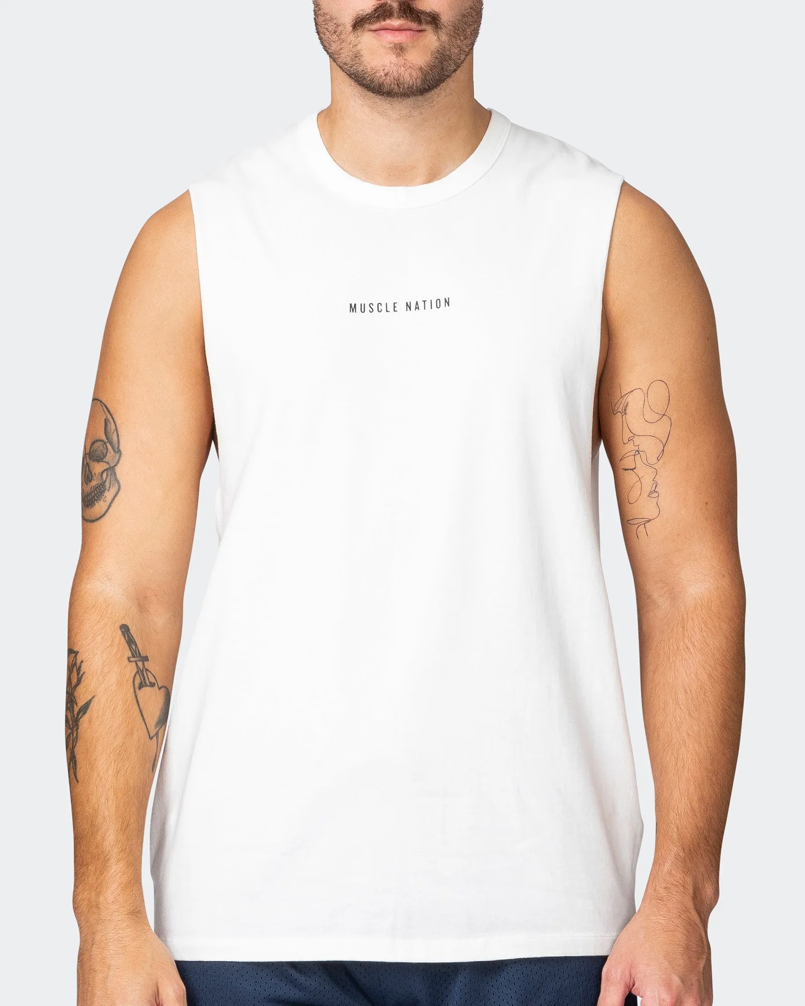 Ease Drop Arm Heavy Vintage Tank - Washed Vanilla sold by Muscle Nation product image thumbnail 2