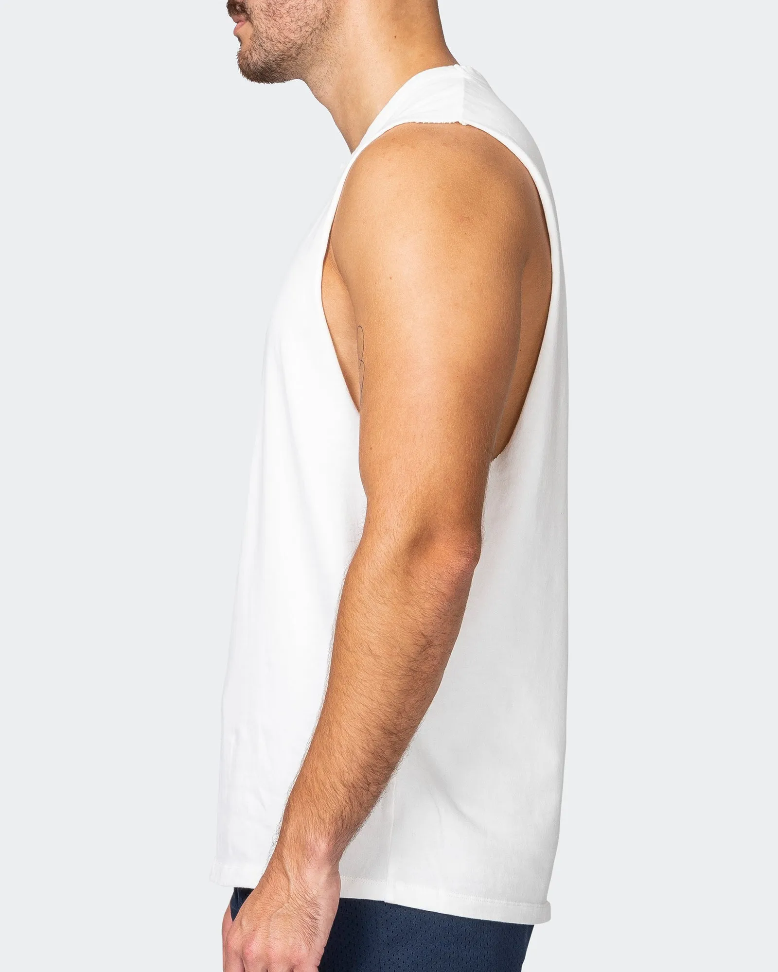 Ease Drop Arm Heavy Vintage Tank - Washed Vanilla sold by Muscle Nation product image thumbnail 4