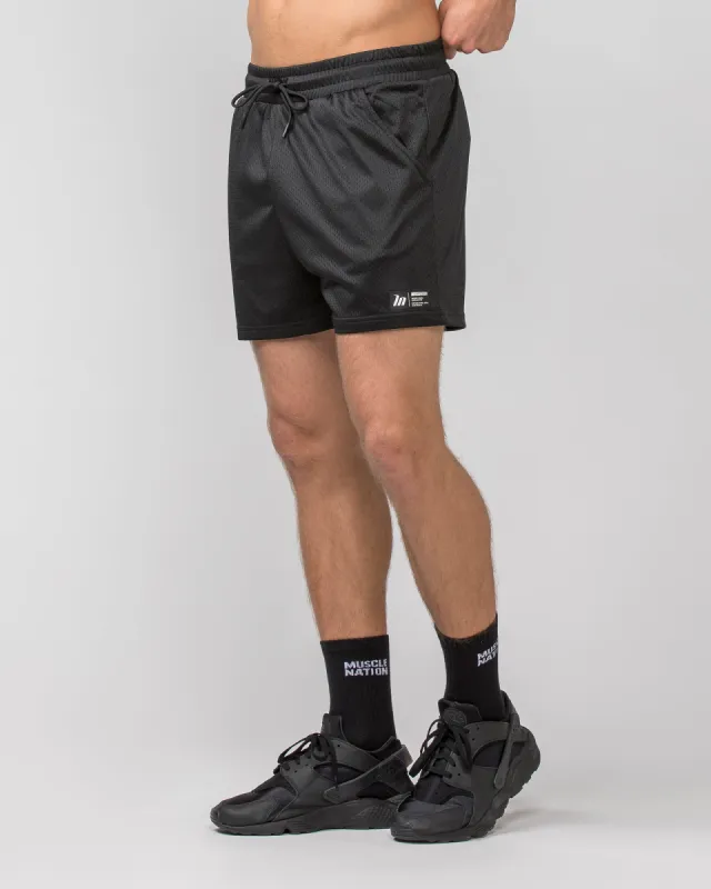 Lay Up 3.5" Shorts - Black made by Muscle Nation