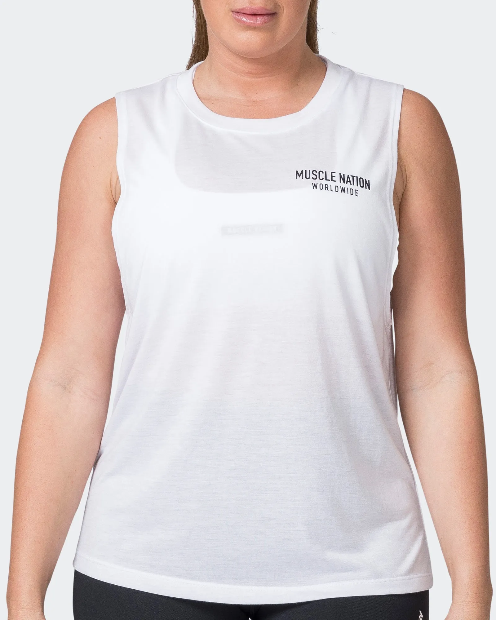 Worldwide Drop Arm Tank - White sold by Muscle Nation product image thumbnail 2
